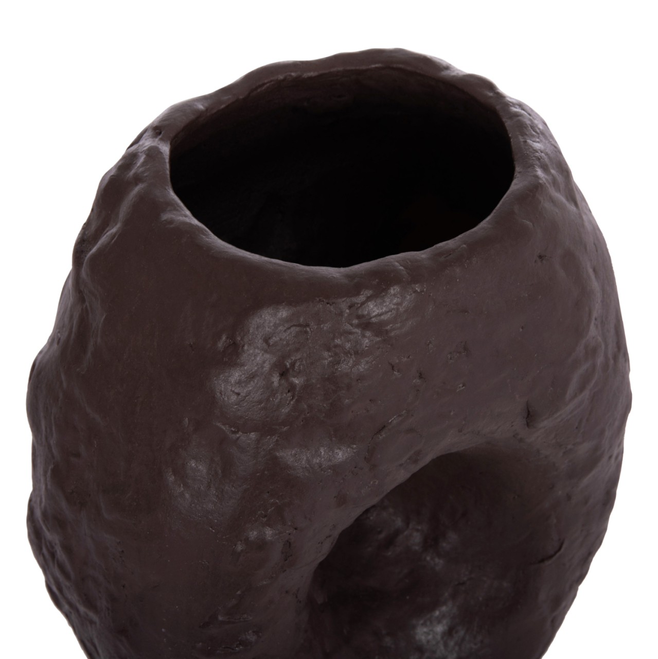 DECORATIVE TABLE VASE NAMENTIS HM4673.07S TERRACOTA IN CHOCOLATE COLOR--22x13x28Hcm. [6]
