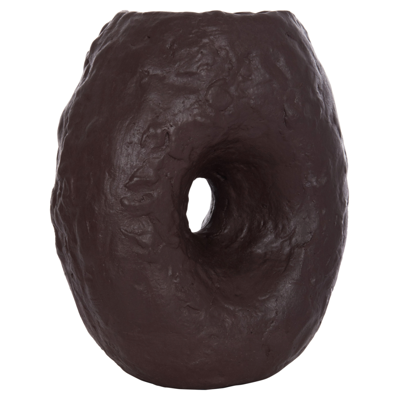 DECORATIVE TABLE VASE NAMENTIS HM4673.07S TERRACOTA IN CHOCOLATE COLOR--22x13x28Hcm. [1]