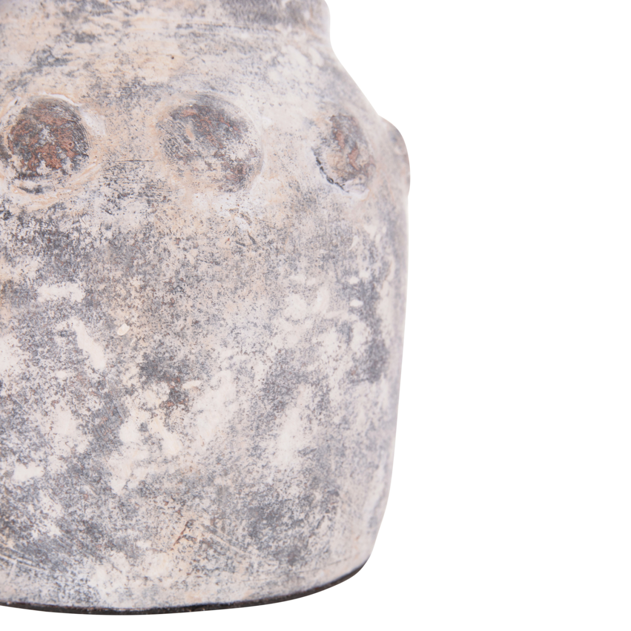 DECORATIVE TABLE VASE VERMO HM4392 TERRACOTTA IN GREY Φ20x19Hcm. [8]