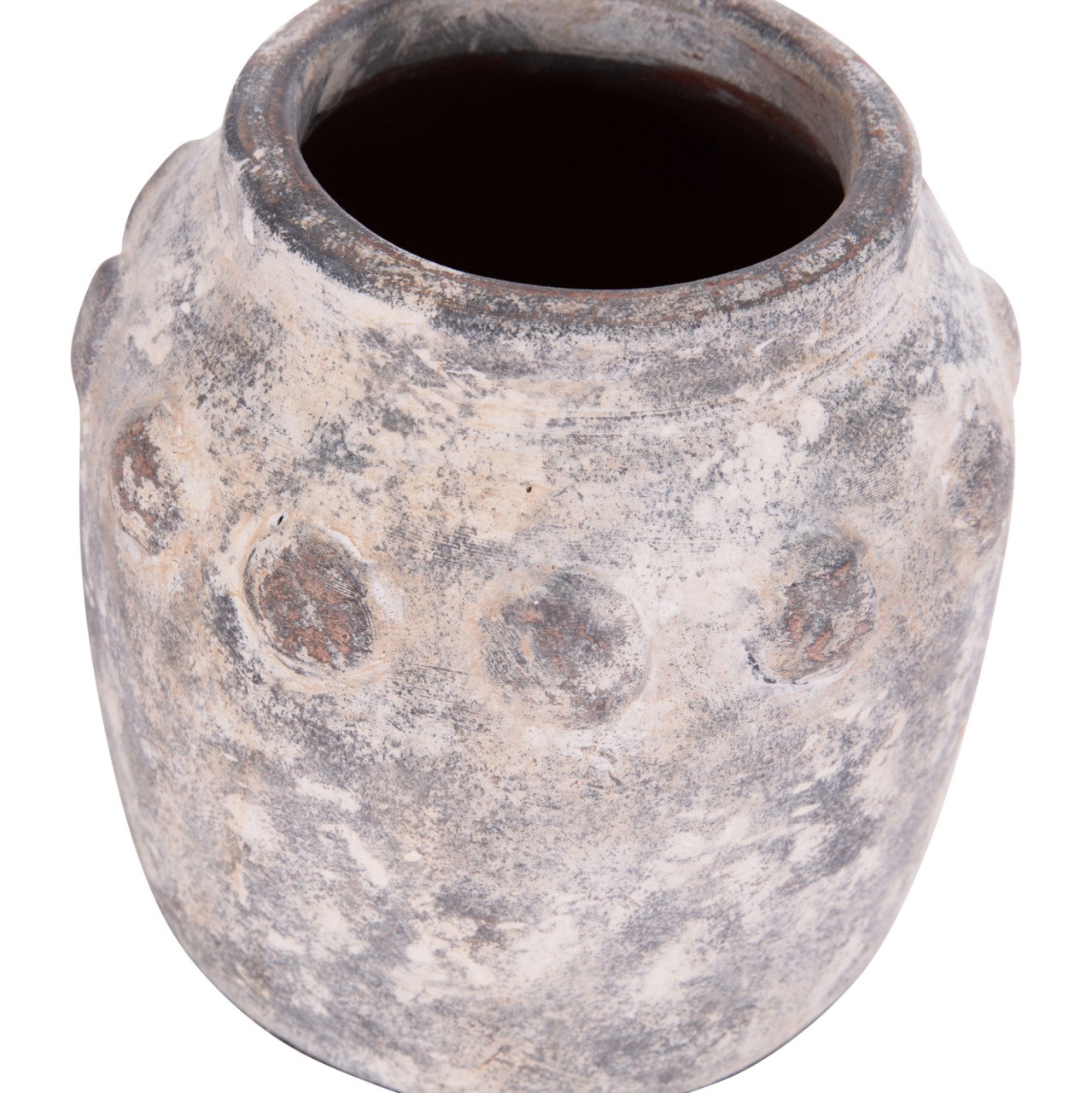 DECORATIVE TABLE VASE VERMO HM4392 TERRACOTTA IN GREY Φ20x19Hcm. [9]