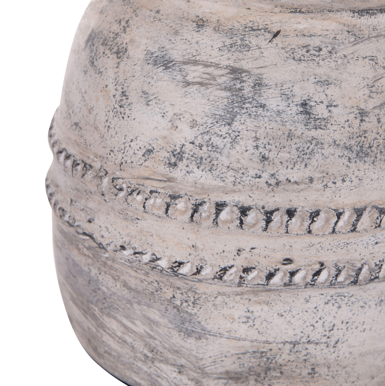 DECORATIVE TABLE VASE VERMO HM4393 TERRACOTTA IN LIGHT GREY Φ21x25Hcm. [8]