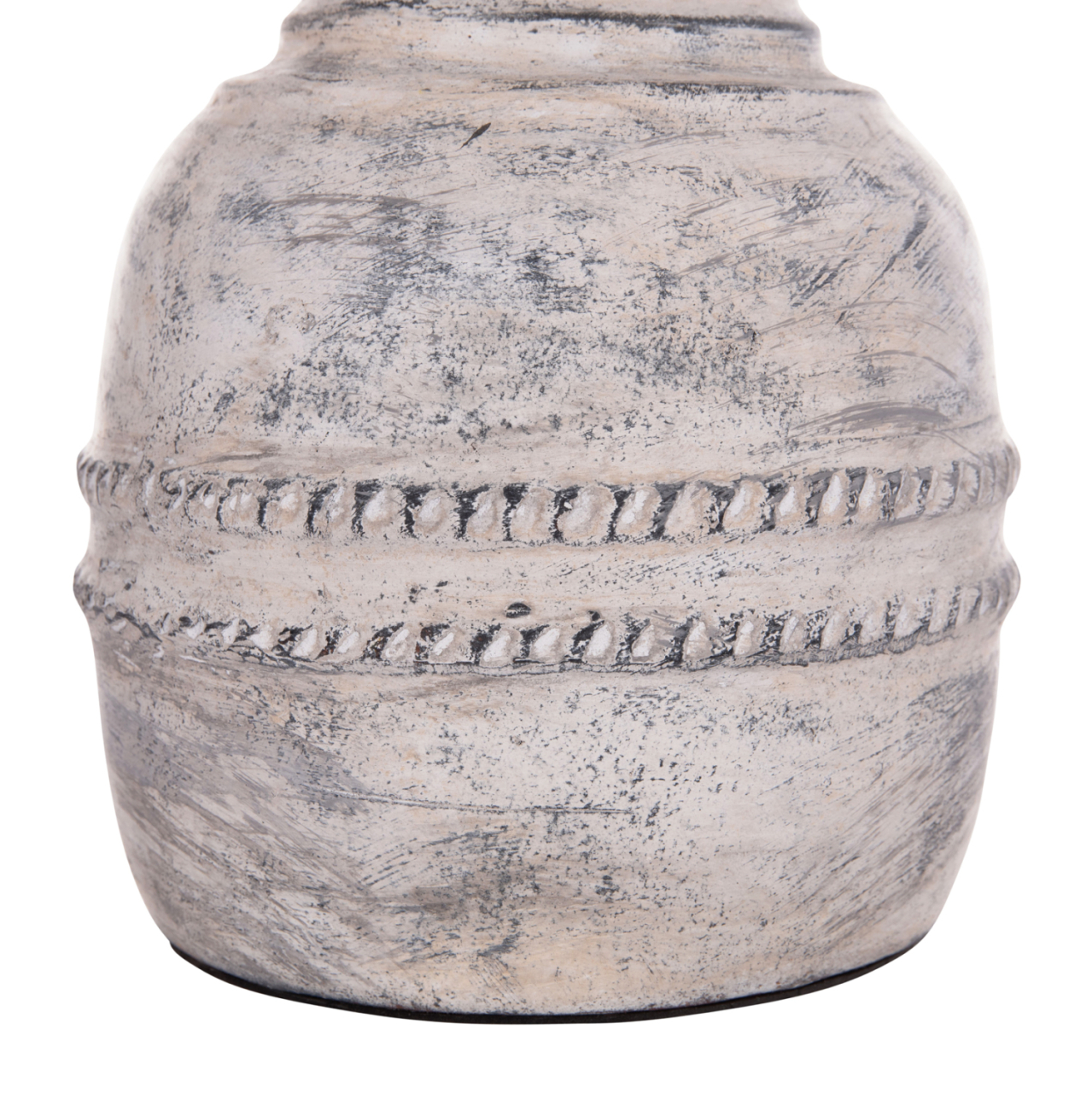 DECORATIVE TABLE VASE VERMO HM4393 TERRACOTTA IN LIGHT GREY Φ21x25Hcm. [6]