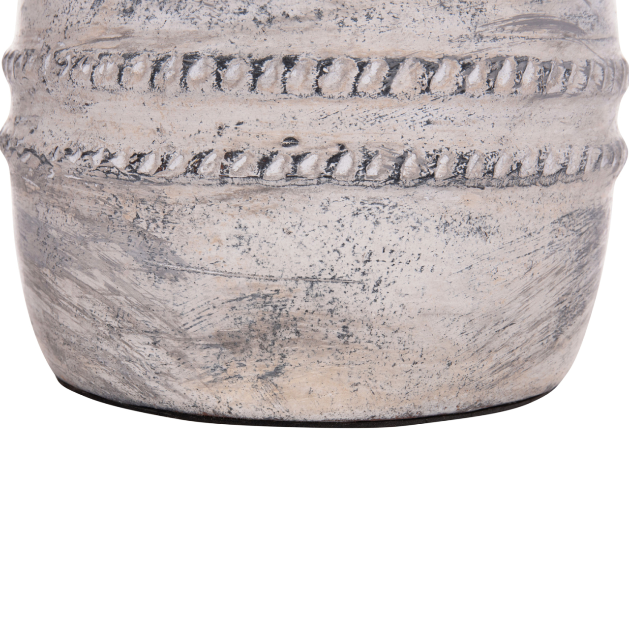 DECORATIVE TABLE VASE VERMO HM4393 TERRACOTTA IN LIGHT GREY Φ21x25Hcm. [9]
