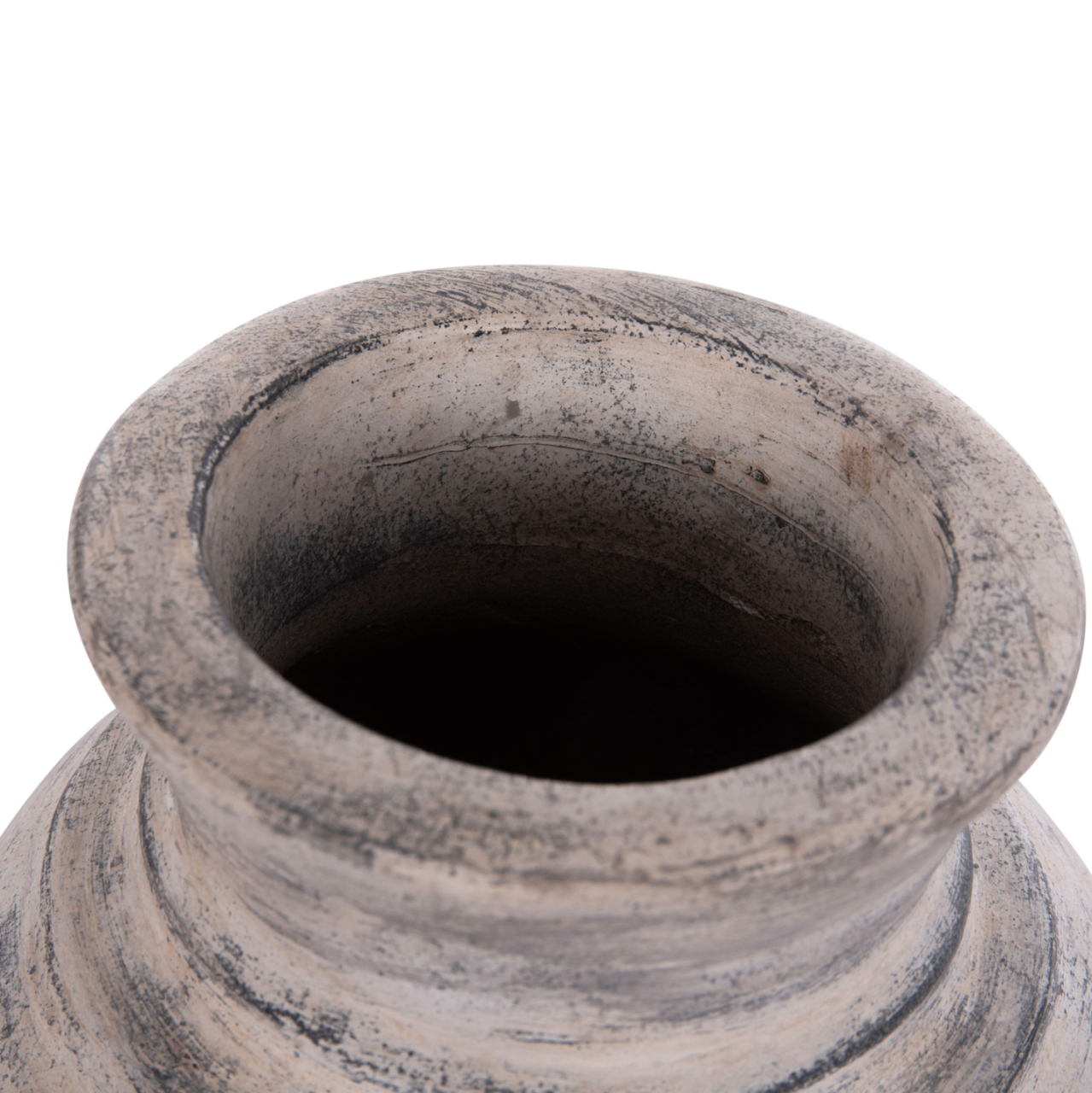 DECORATIVE TABLE VASE VERMO HM4393 TERRACOTTA IN LIGHT GREY Φ21x25Hcm. [7]