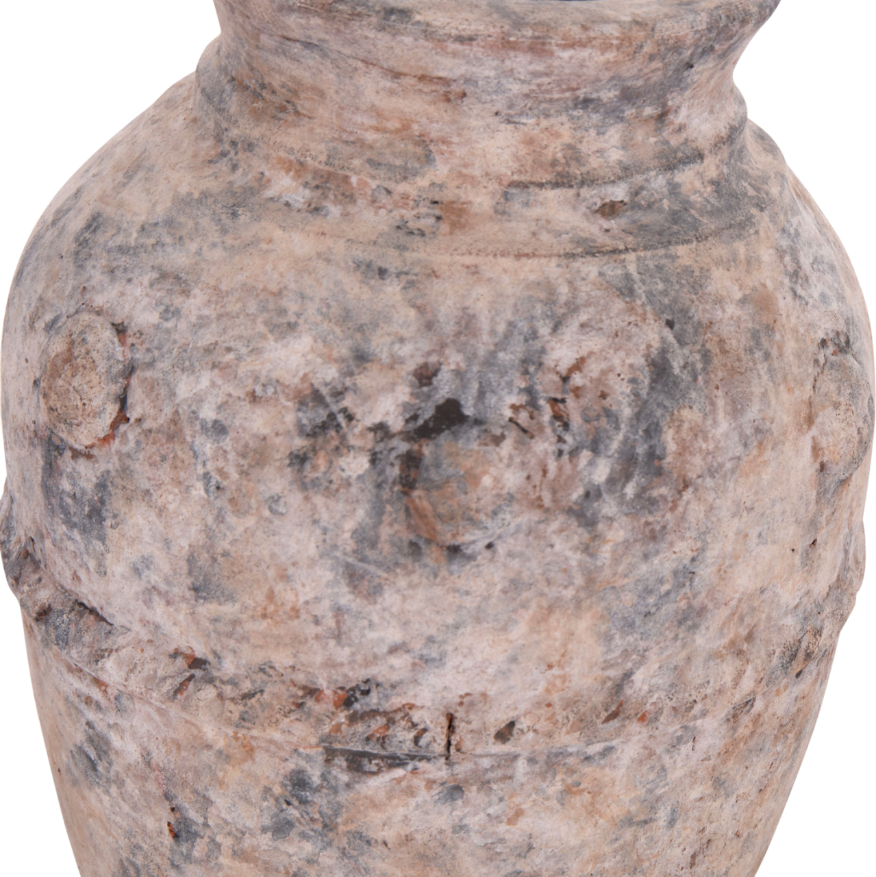 DECORATIVE TABLE VASE VERMO HM4395 TERRACOTTA IN BRUSHED GREY Φ17x19Hcm. [10]