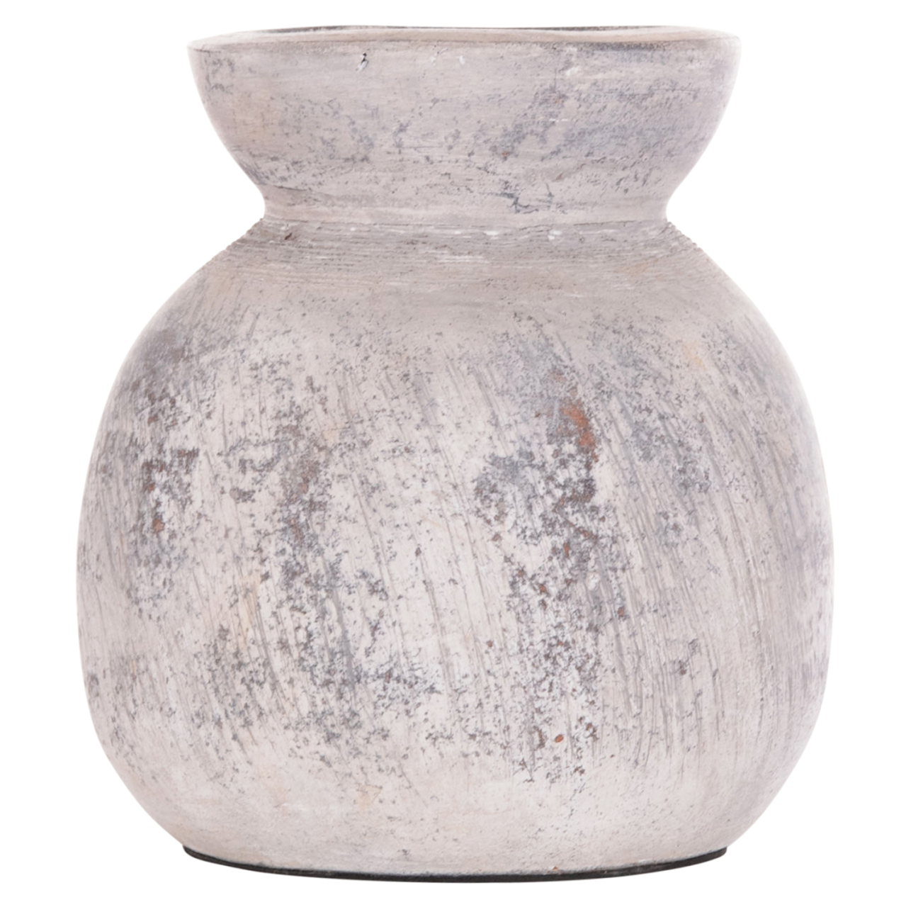 DECORATIVE TABLE VASE VERMO HM4396 TERRACOTTA IN LIGHT GREY Φ18x19Hcm. [3]
