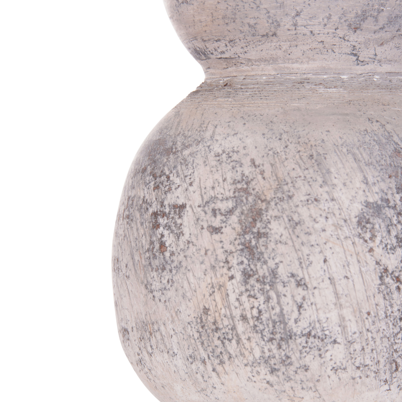 DECORATIVE TABLE VASE VERMO HM4396 TERRACOTTA IN LIGHT GREY Φ18x19Hcm. [8]