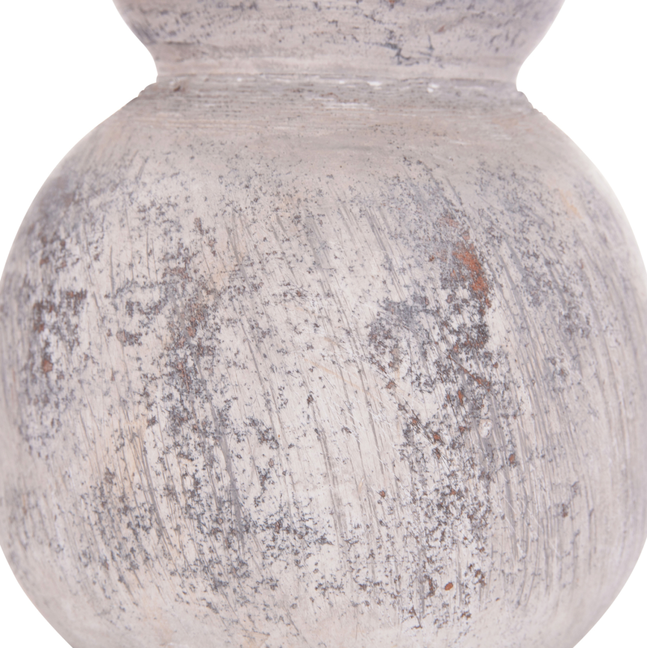 DECORATIVE TABLE VASE VERMO HM4396 TERRACOTTA IN LIGHT GREY Φ18x19Hcm. [6]