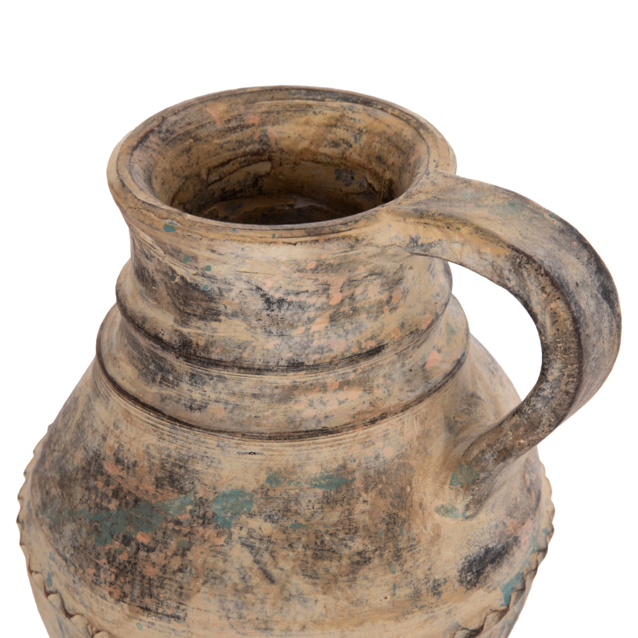 DECORATIVE TABLE VASE VERMO HM4397 TERRACOTTA IN CREAM BEIGE Φ20x20.5Hcm. [7]