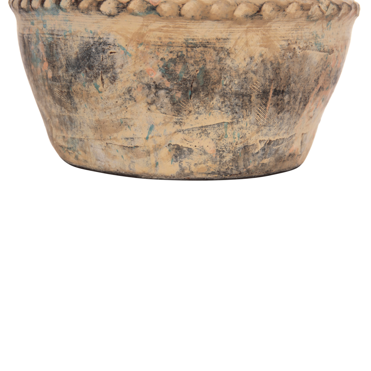 DECORATIVE TABLE VASE VERMO HM4397 TERRACOTTA IN CREAM BEIGE Φ20x20.5Hcm. [8]