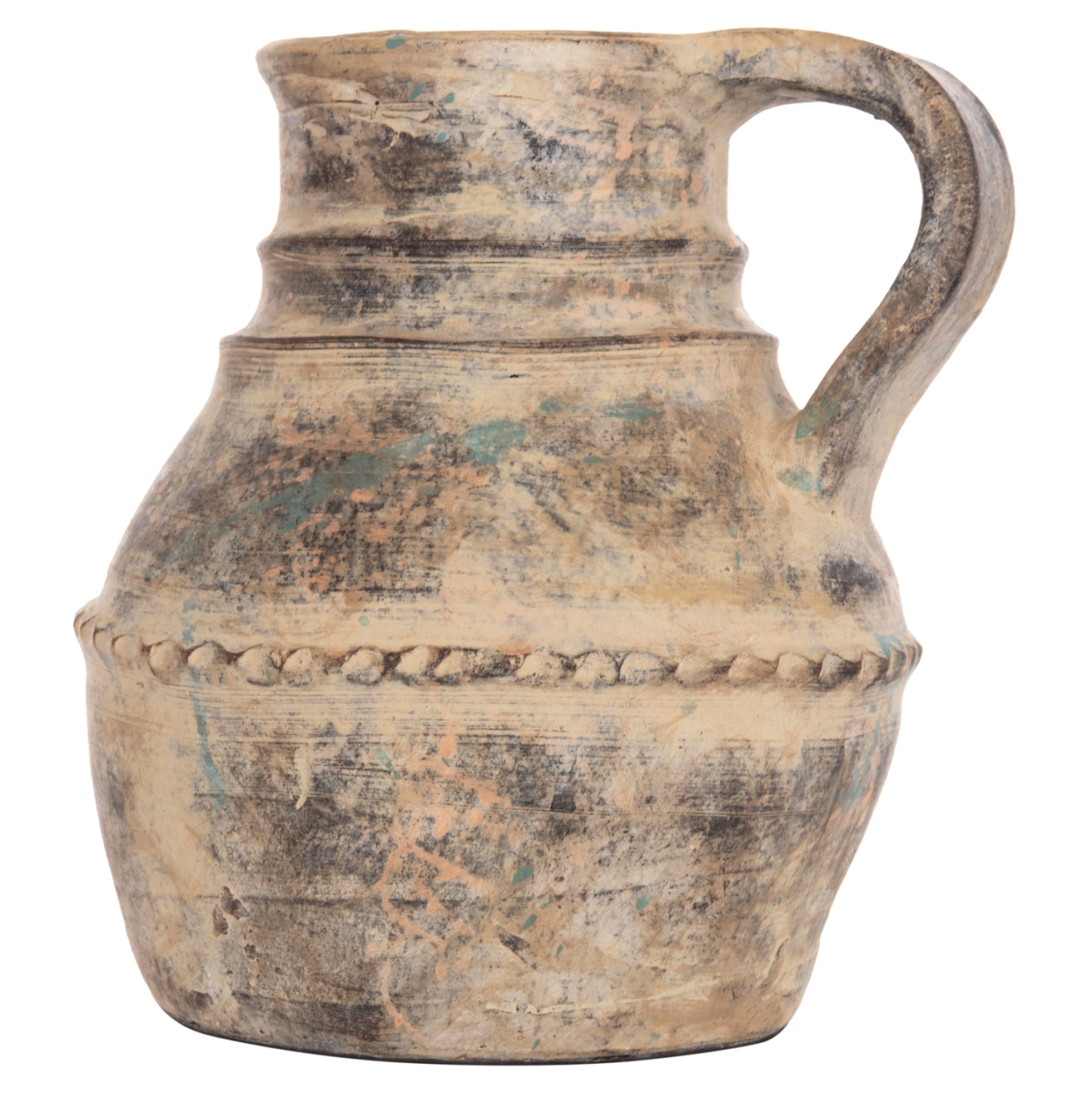 DECORATIVE TABLE VASE VERMO HM4397 TERRACOTTA IN CREAM BEIGE Φ20x20.5Hcm. [3]