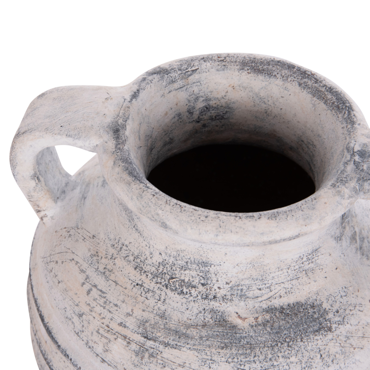 DECORATIVE TABLE VASE VERMO HM4398 TERRACOTTA IN LIGHT GREY Φ21x22Hcm. [6]