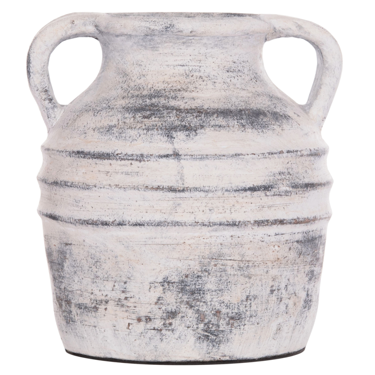 DECORATIVE TABLE VASE VERMO HM4398 TERRACOTTA IN LIGHT GREY Φ21x22Hcm. [5]