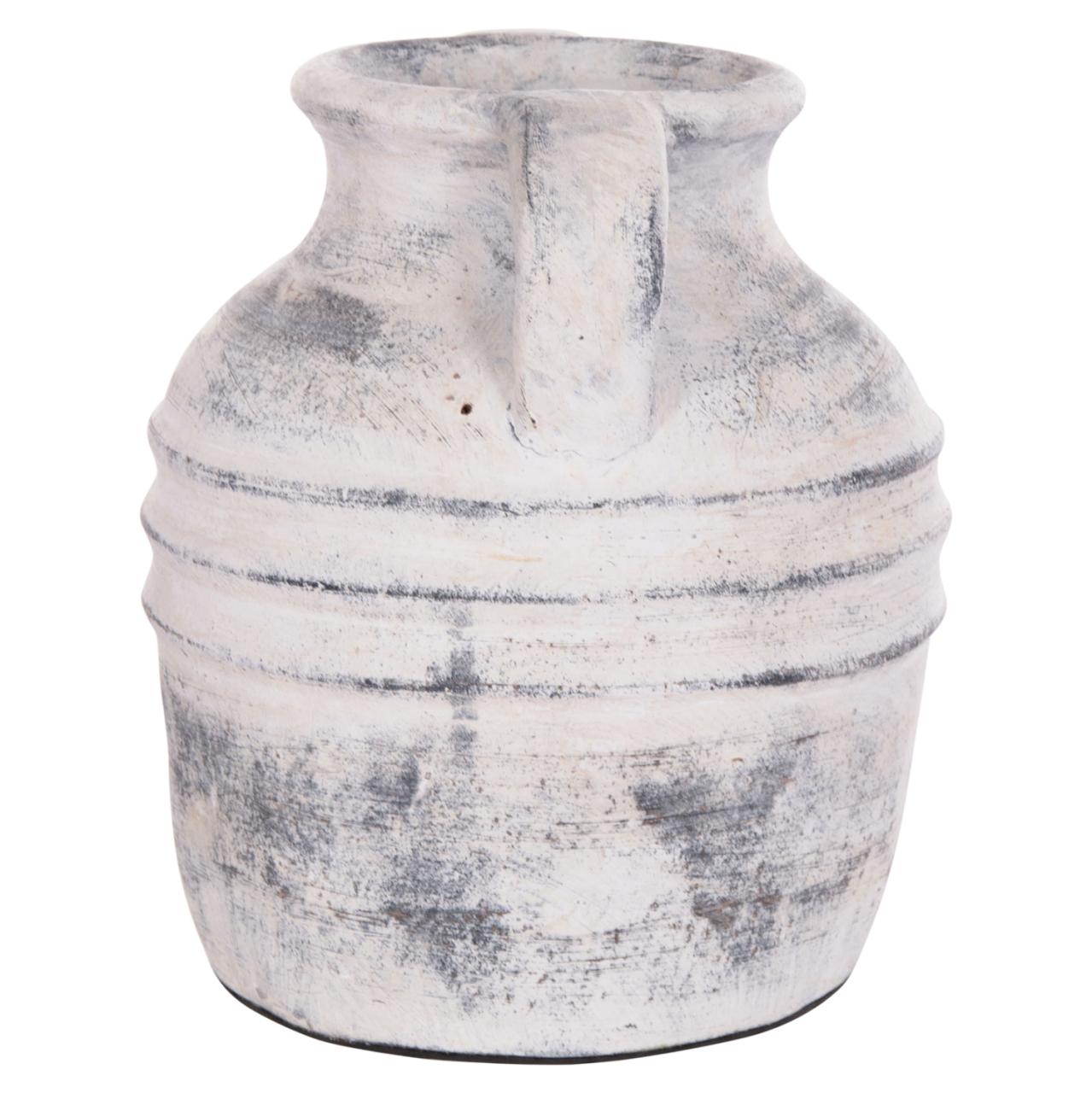 DECORATIVE TABLE VASE VERMO HM4398 TERRACOTTA IN LIGHT GREY Φ21x22Hcm. [4]