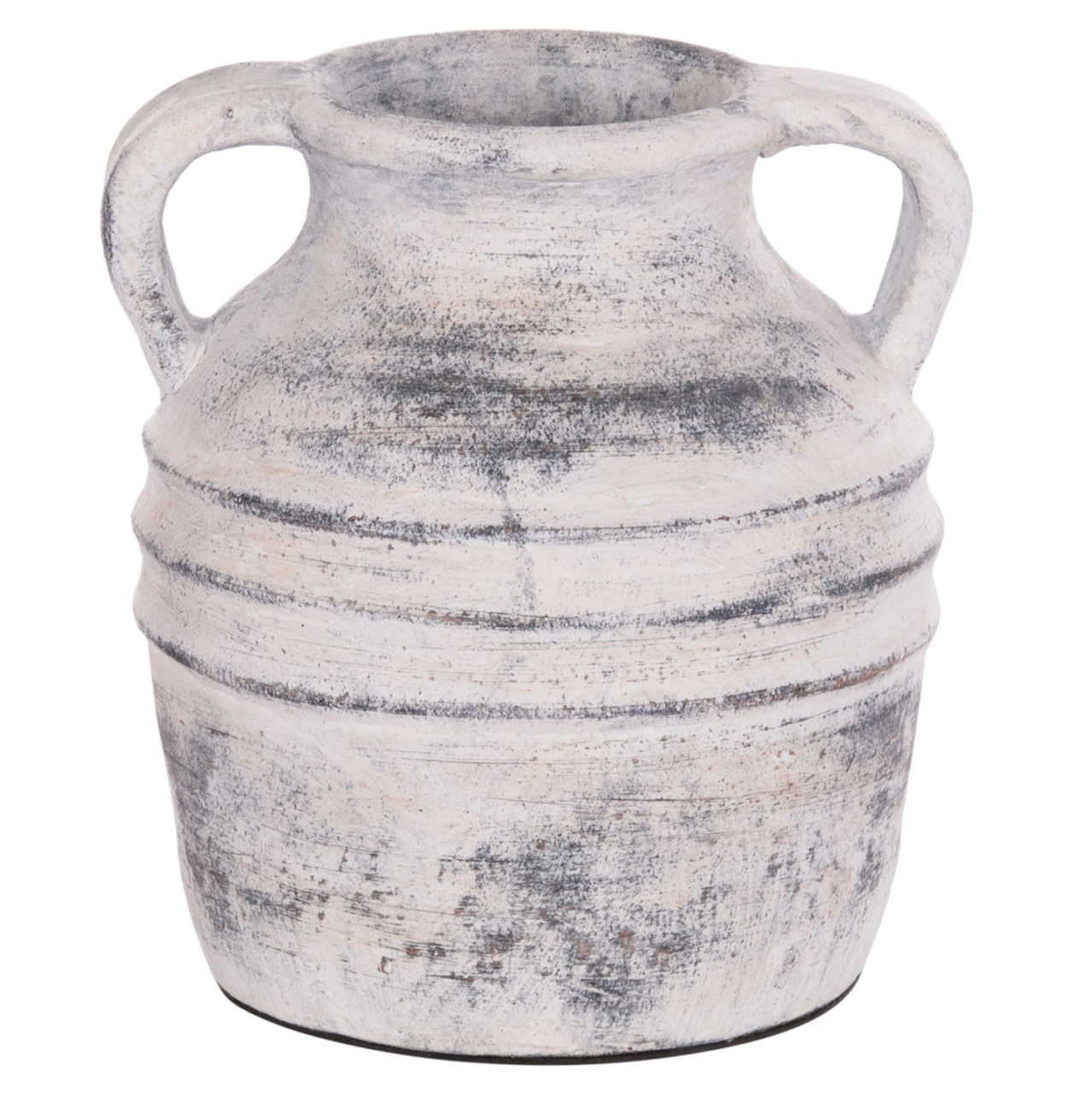 DECORATIVE TABLE VASE VERMO HM4398 TERRACOTTA IN LIGHT GREY Φ21x22Hcm. [3]