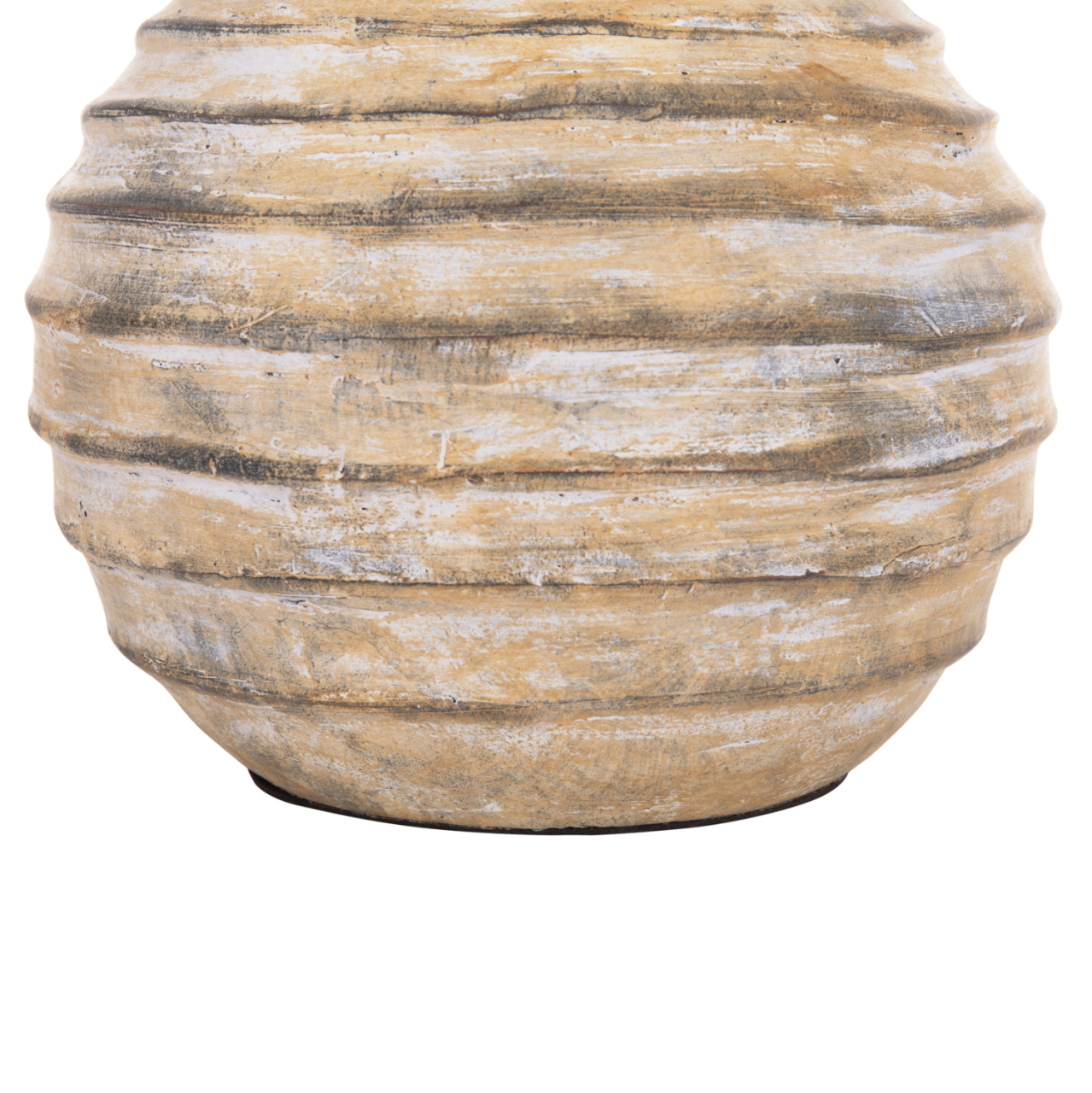 DECORATIVE TABLE VASE VERMO HM4401 TERRACOTTA IN BRUSHED BEIGE Φ27x30Hcm. [8]