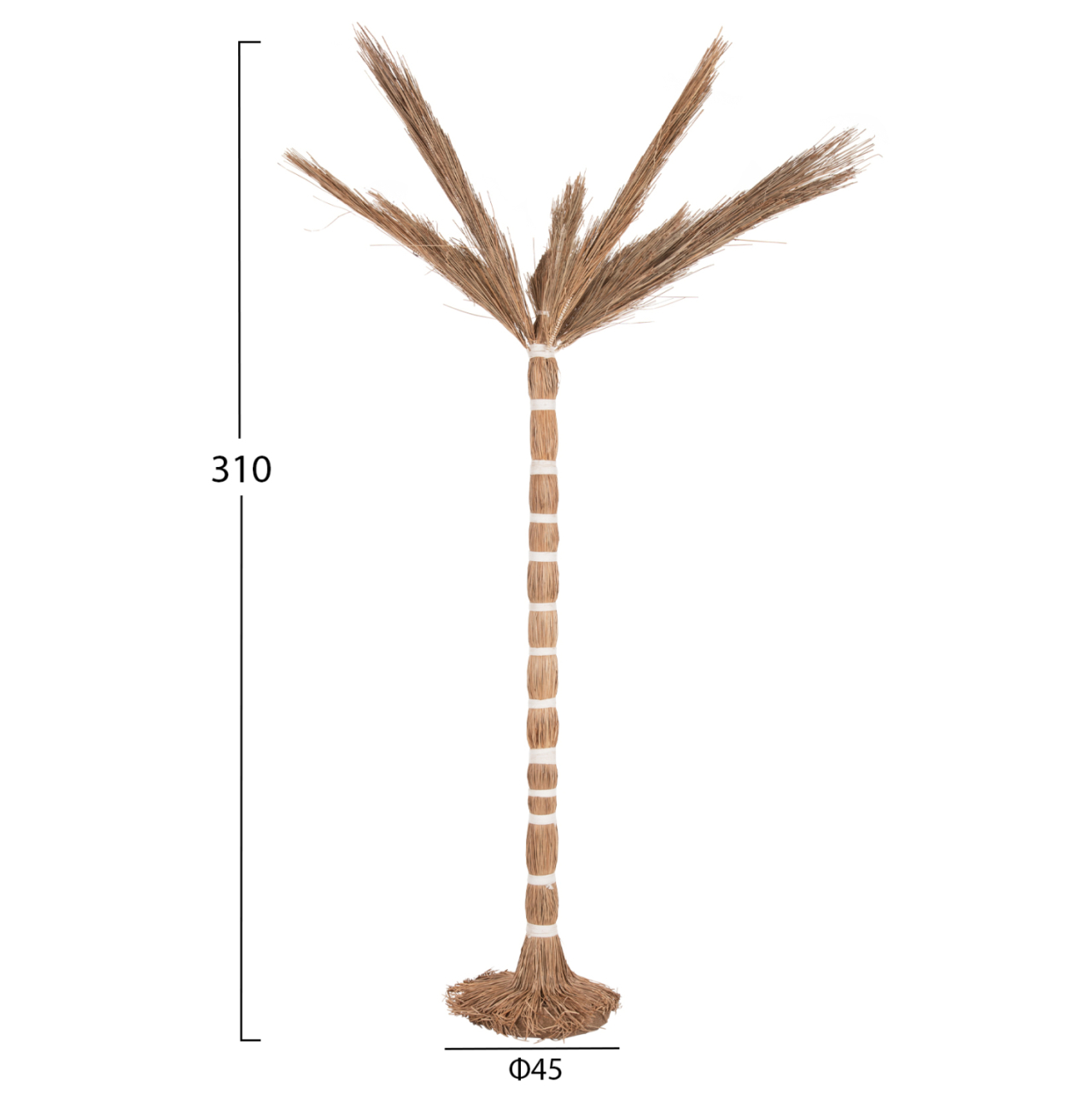 DECORATIVE TREE TROPIC HM4323 COCONUT-STYLE MADE OF MENDONG GRASS 310Hcm. [2]
