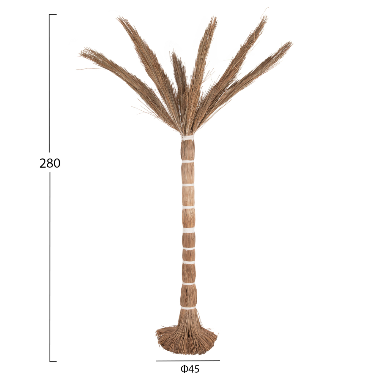 DECORATIVE TREE TROPIC HM4324 COCONUT-STYLE MADE OF MENDONG GRASS 280Hcm. [2]