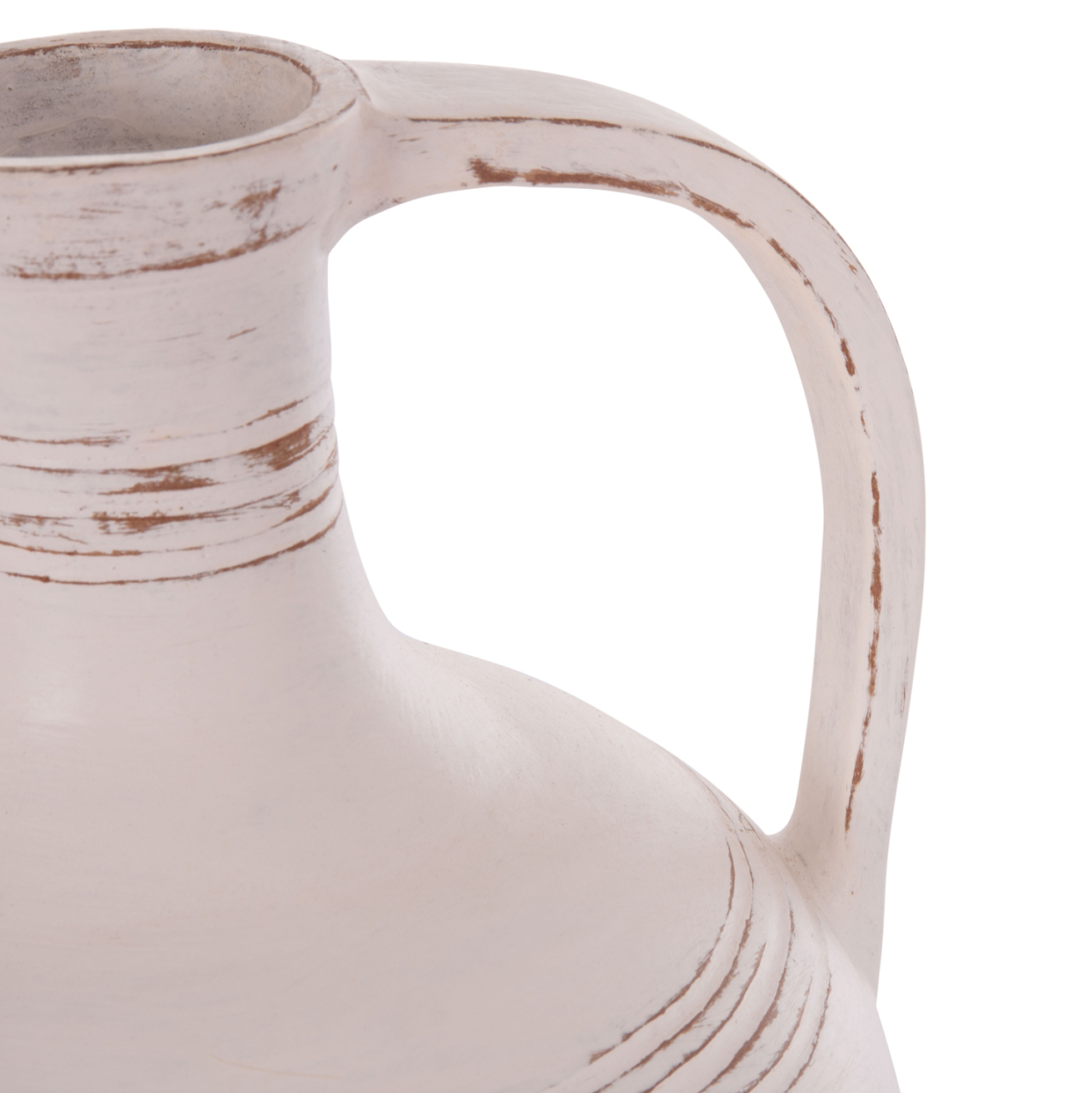 DECORATIVE VASE (AMPHORA) FEAX HM4676.02L TERRACOTA IN WHITE--35x35x58Hcm. [8]