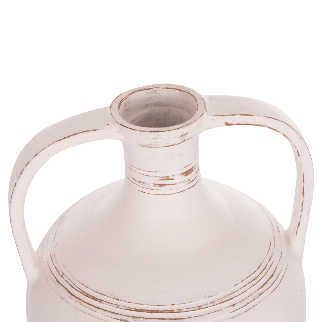 DECORATIVE VASE (AMPHORA) FEAX HM4676.02L TERRACOTA IN WHITE--35x35x58Hcm. [6]