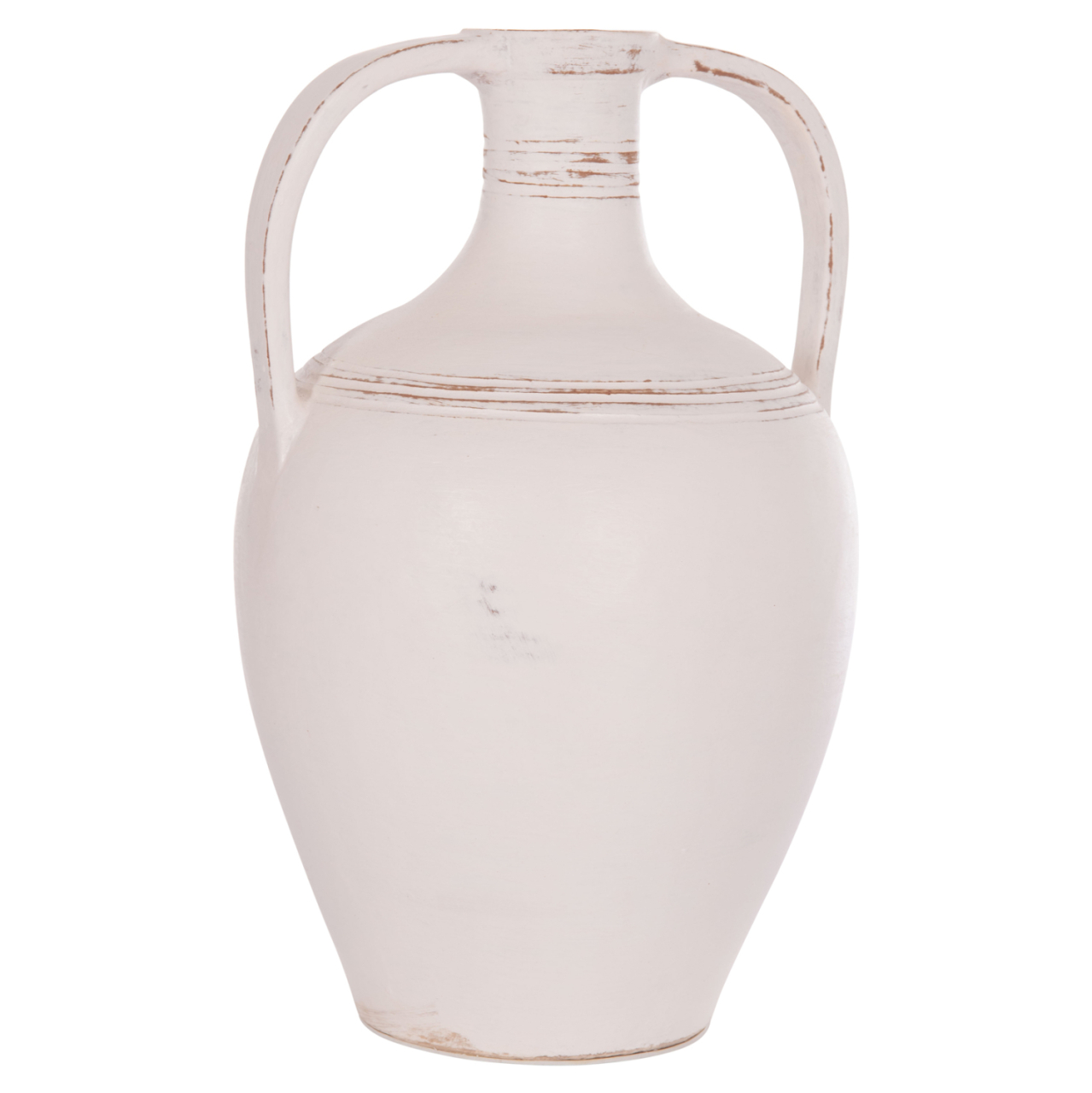 DECORATIVE VASE (AMPHORA) FEAX HM4676.02L TERRACOTA IN WHITE--35x35x58Hcm. [5]
