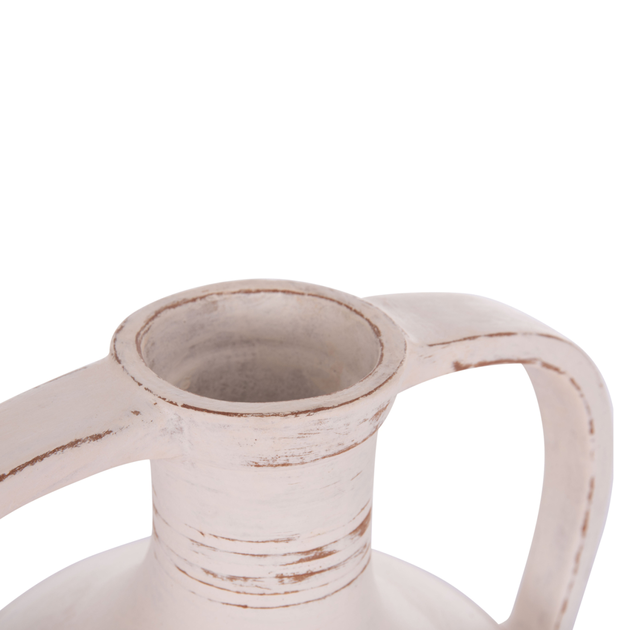 DECORATIVE VASE (AMPHORA) FEAX HM4676.02L TERRACOTA IN WHITE--35x35x58Hcm. [9]