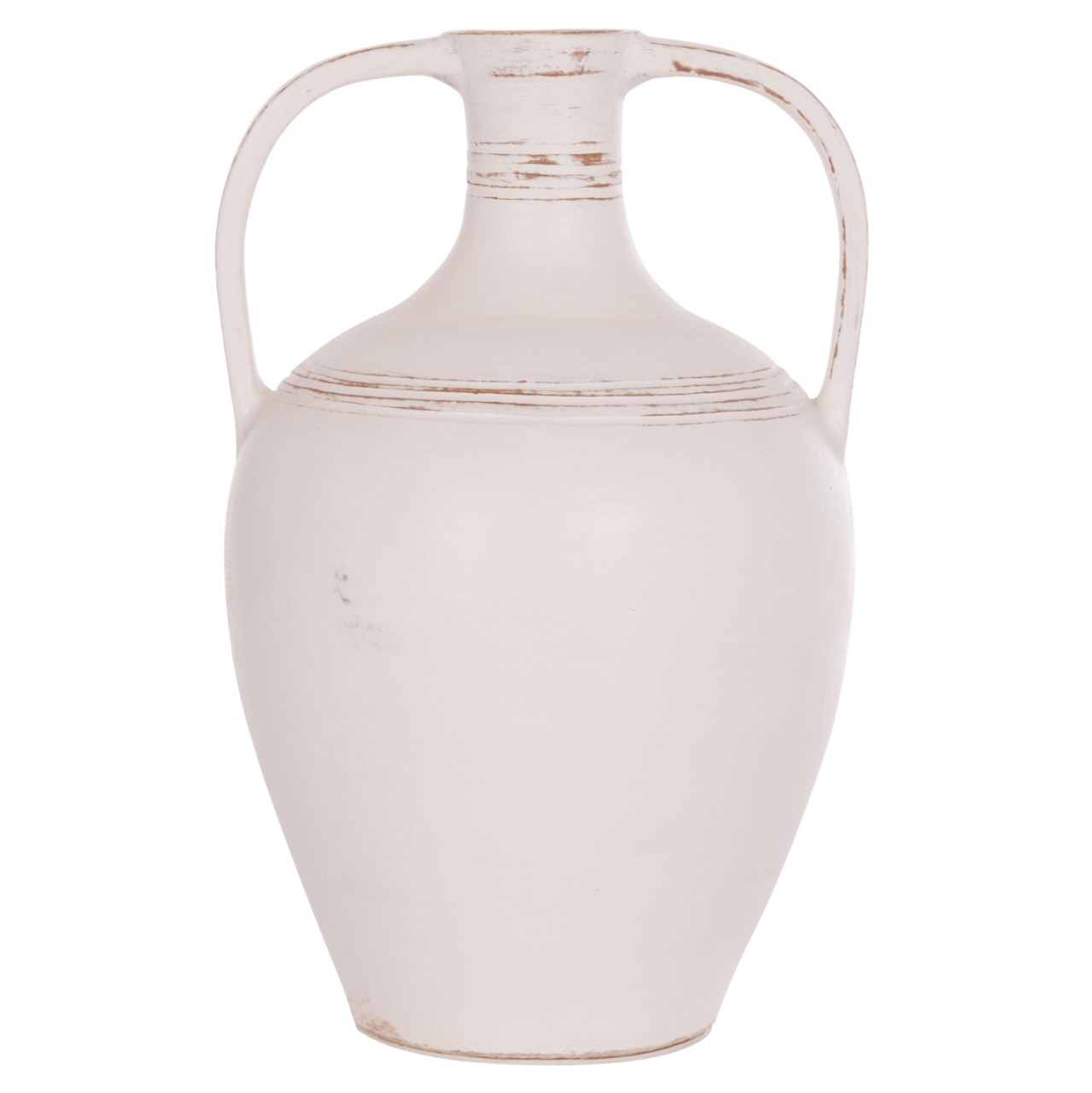 DECORATIVE VASE (AMPHORA) FEAX HM4676.02L TERRACOTA IN WHITE--35x35x58Hcm. [3]