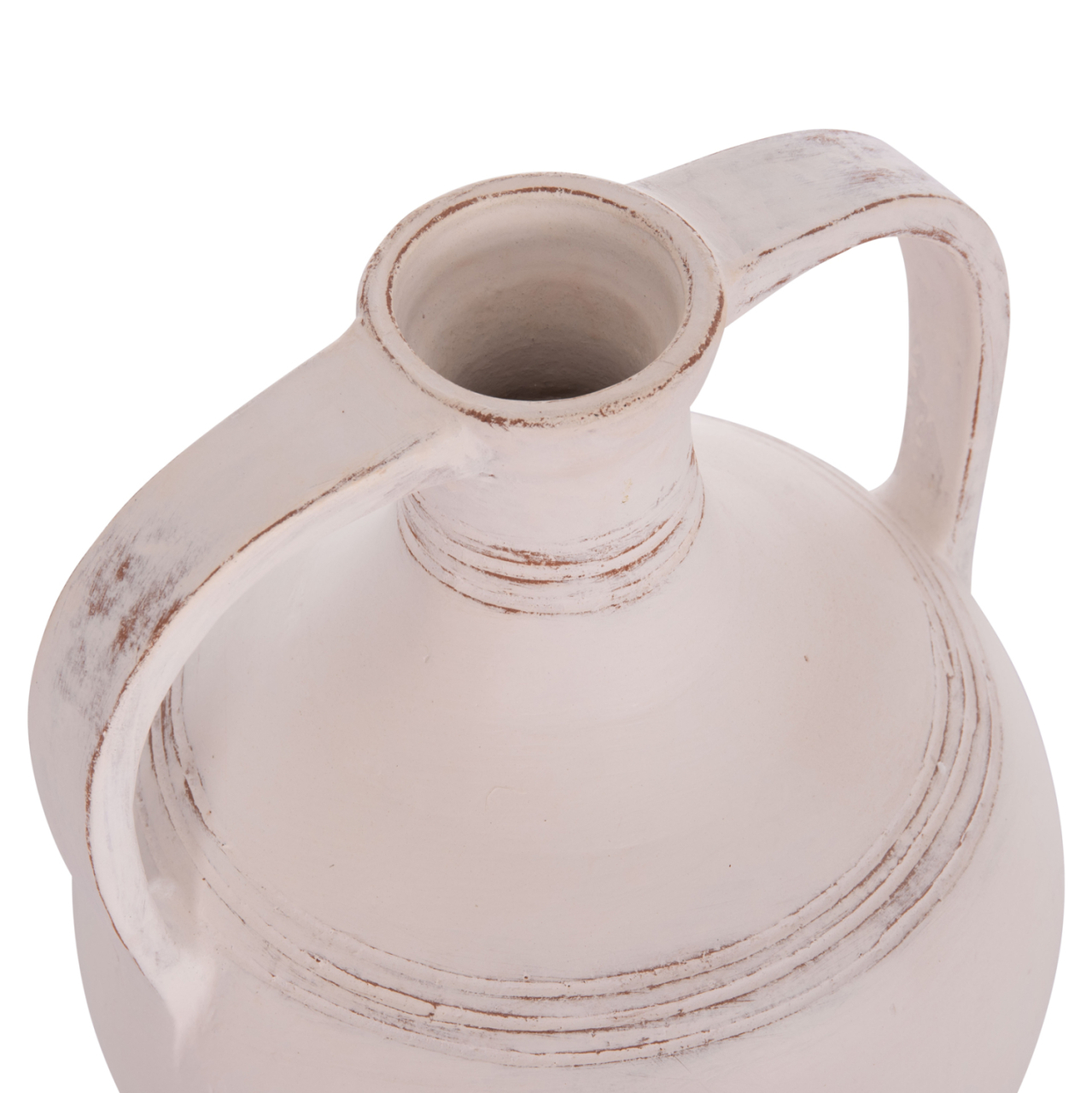 DECORATIVE VASE (AMPHORA) FEAX HM4676.02S TERRACOTA IN WHITE--35x35x48Hcm. [7]