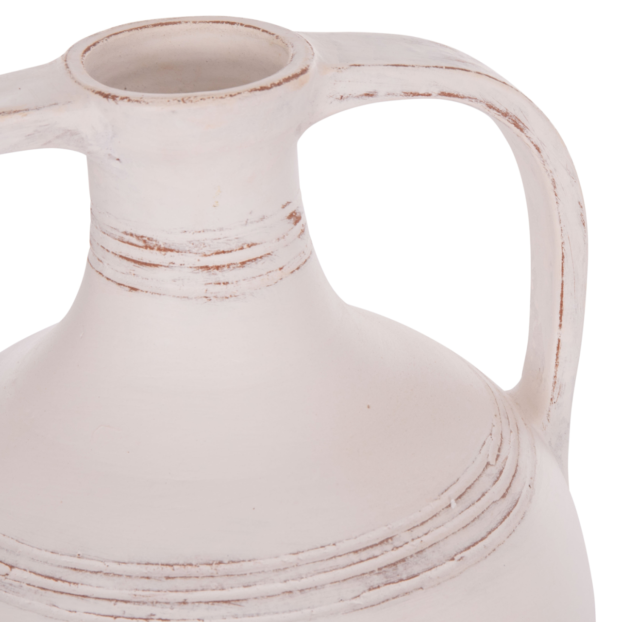 DECORATIVE VASE (AMPHORA) FEAX HM4676.02S TERRACOTA IN WHITE--35x35x48Hcm. [9]