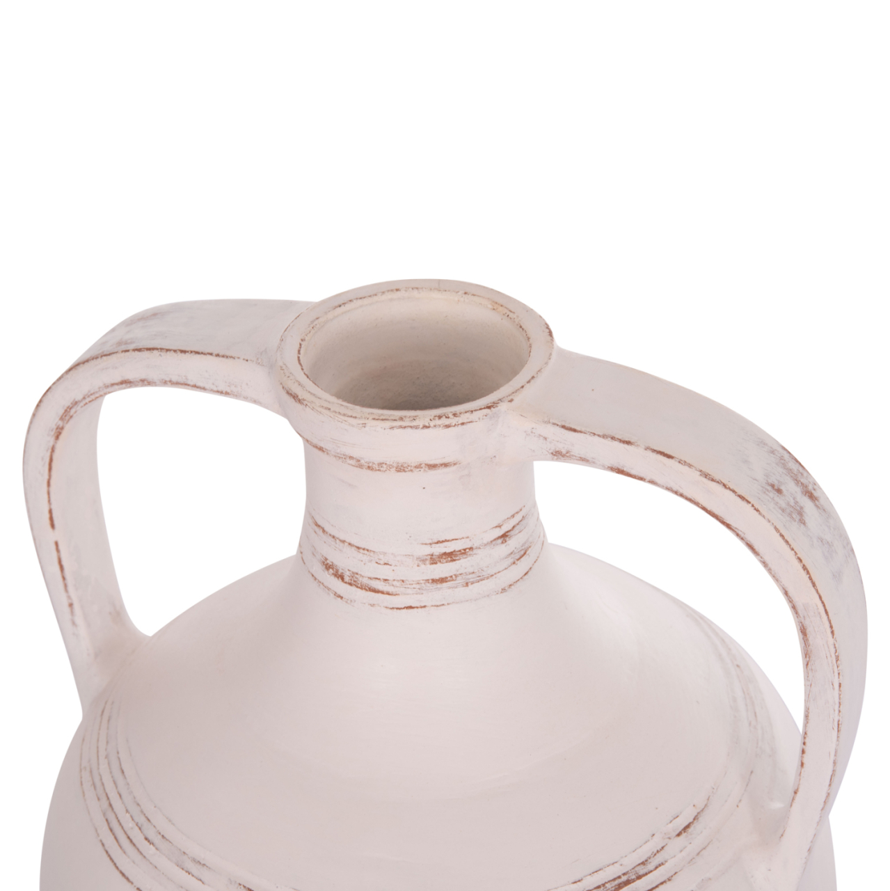 DECORATIVE VASE (AMPHORA) FEAX HM4676.02S TERRACOTA IN WHITE--35x35x48Hcm. [10]