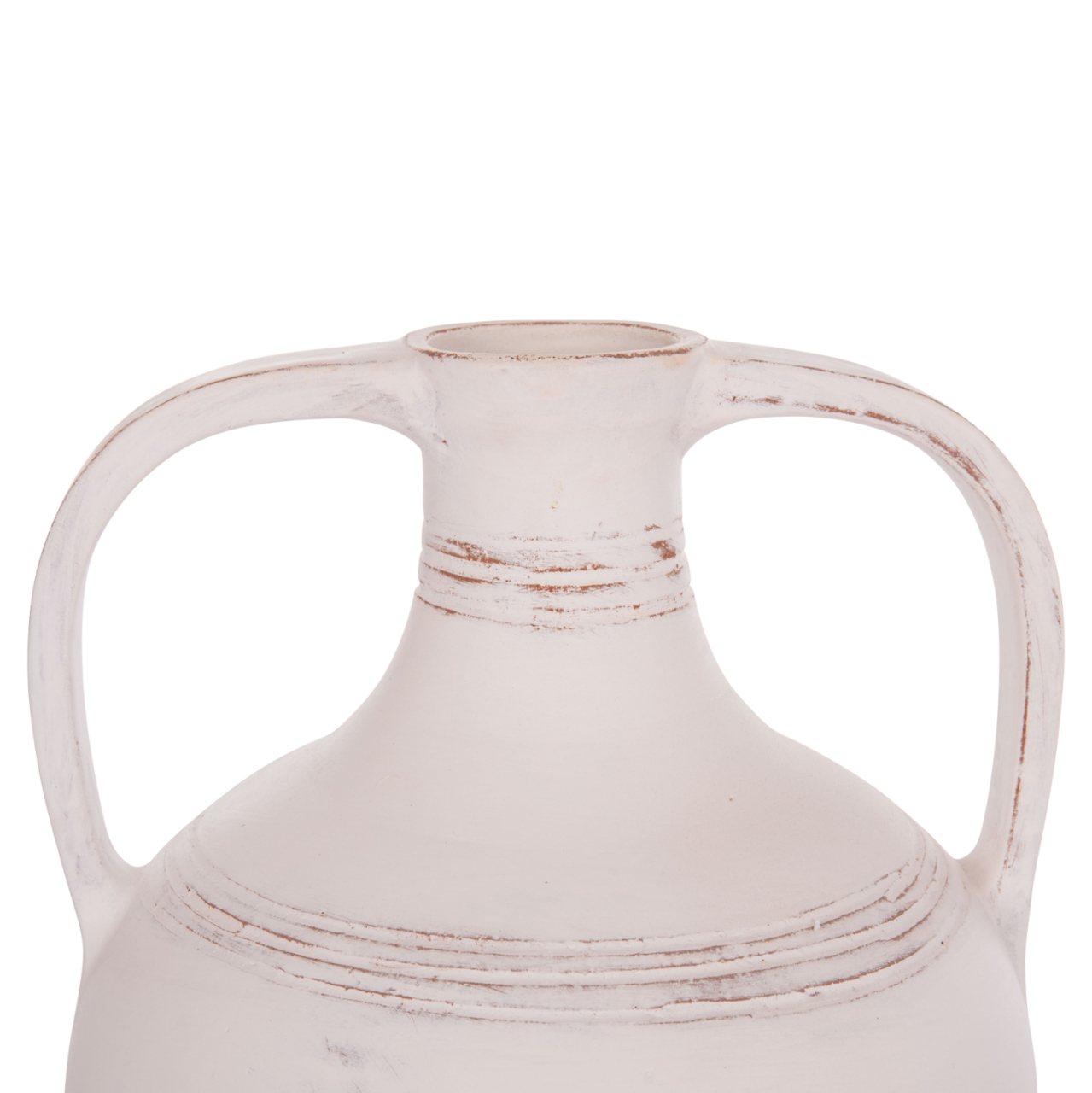 DECORATIVE VASE (AMPHORA) FEAX HM4676.02S TERRACOTA IN WHITE--35x35x48Hcm. [6]