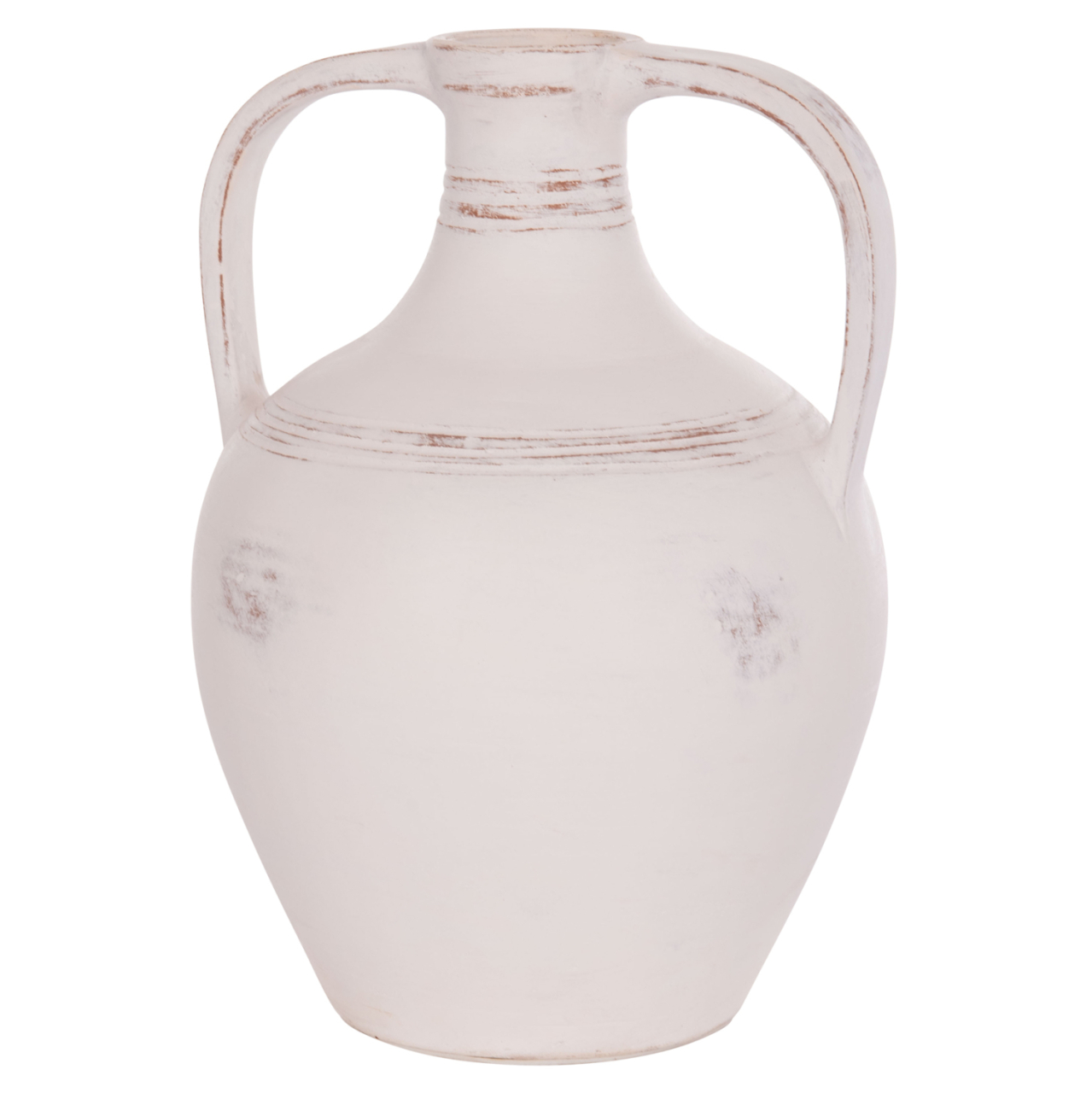 DECORATIVE VASE (AMPHORA) FEAX HM4676.02S TERRACOTA IN WHITE--35x35x48Hcm. [5]