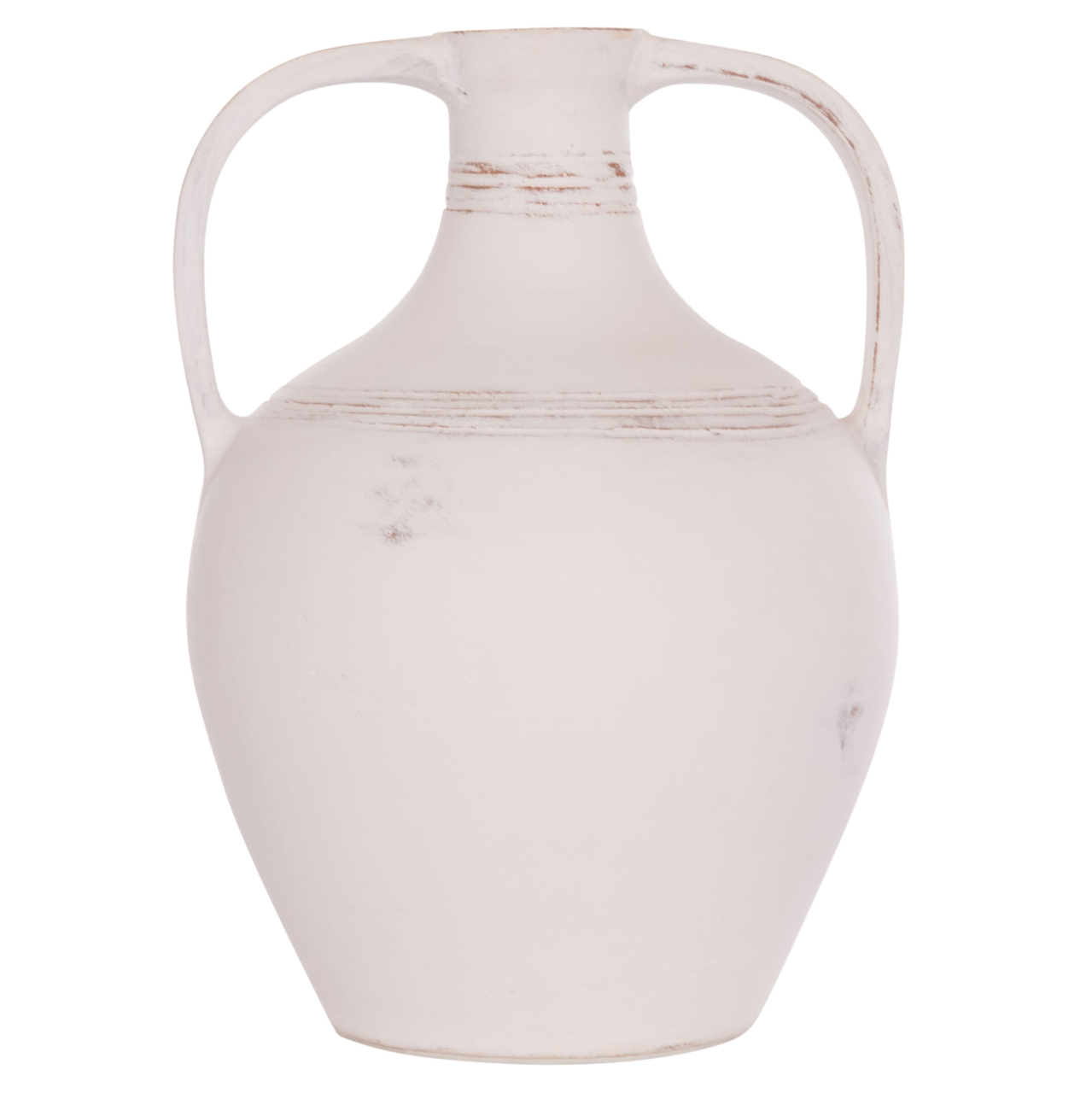 DECORATIVE VASE (AMPHORA) FEAX HM4676.02S TERRACOTA IN WHITE--35x35x48Hcm. [3]