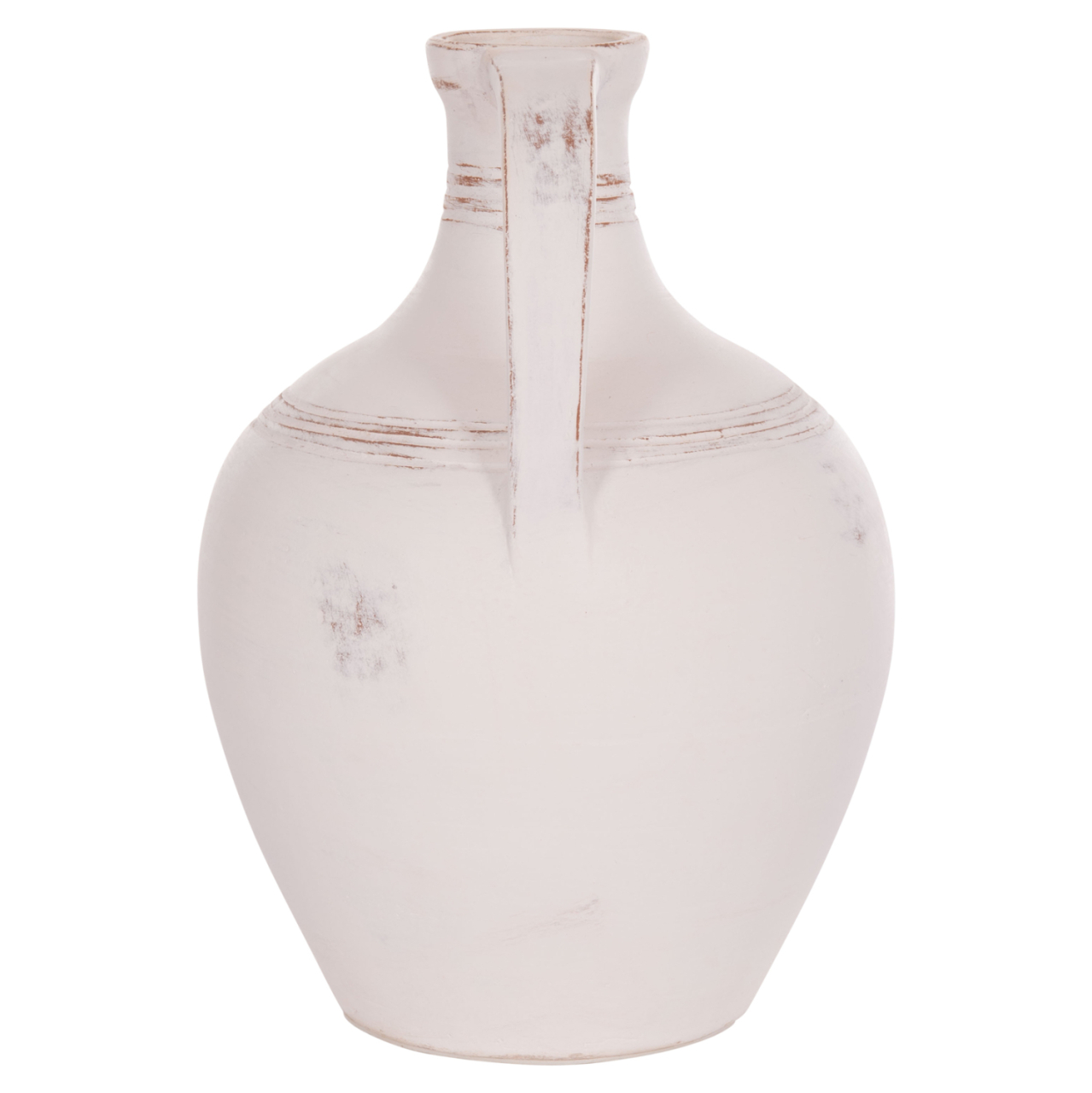 DECORATIVE VASE (AMPHORA) FEAX HM4676.02S TERRACOTA IN WHITE--35x35x48Hcm. [4]