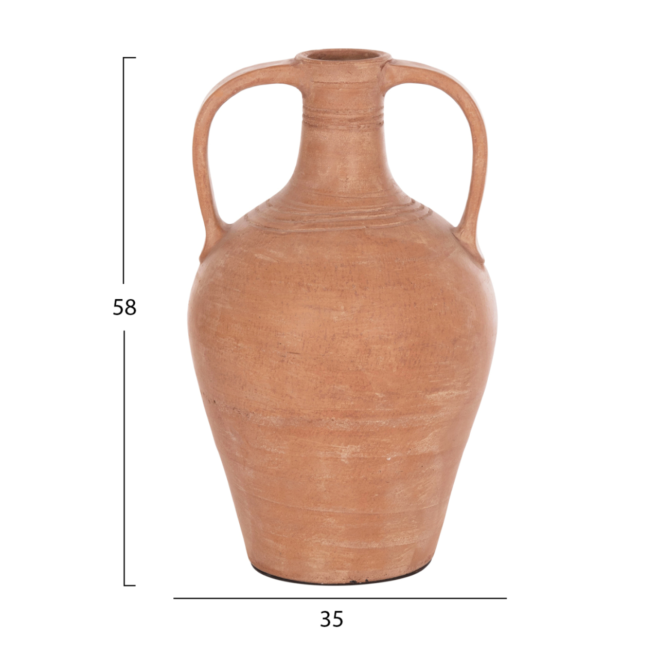 DECORATIVE VASE (AMPHORA) FEAX HM4676.08L TERRACOTA IN NATURAL--35x35x58Hcm. [2]