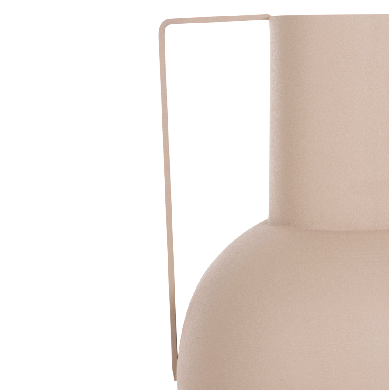 DECORATIVE VASE FLAGON HM4259.01 METAL IN ECRU Φ34x54Hcm. [6]