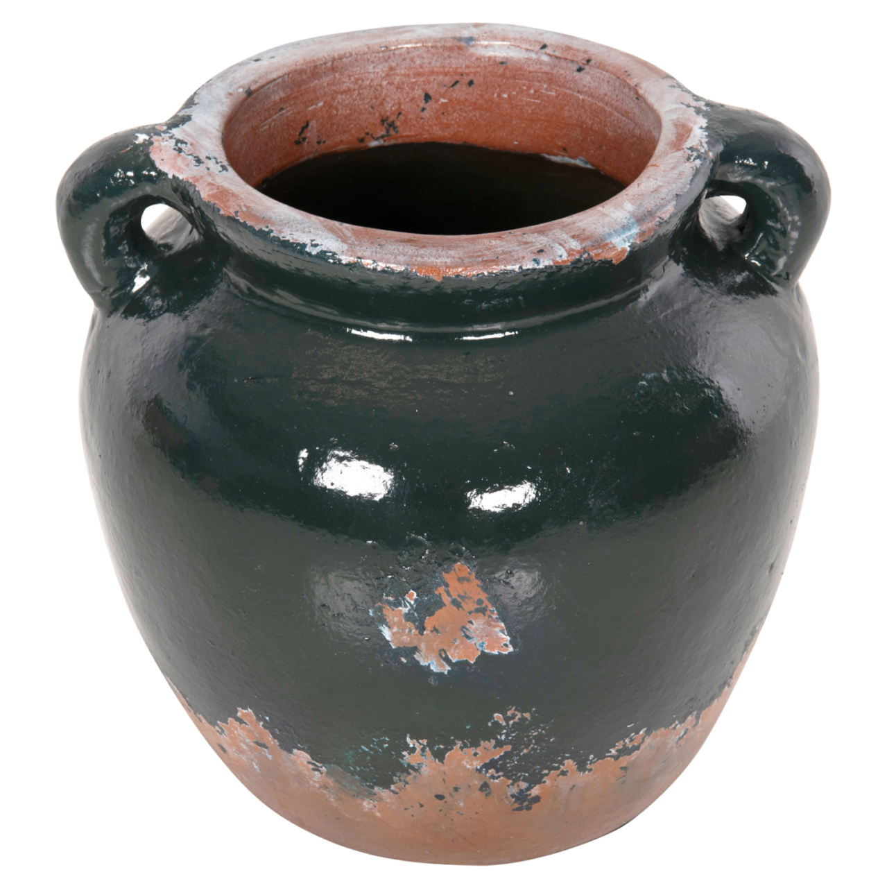DECORATIVE VASE HM4380 TERRACOTTA IN ANTIQUE GREEN COLORING Φ26Χ26Hcm. [4]