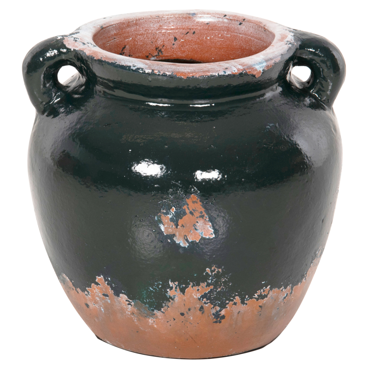 DECORATIVE VASE HM4380 TERRACOTTA IN ANTIQUE GREEN COLORING Φ26Χ26Hcm. [1]