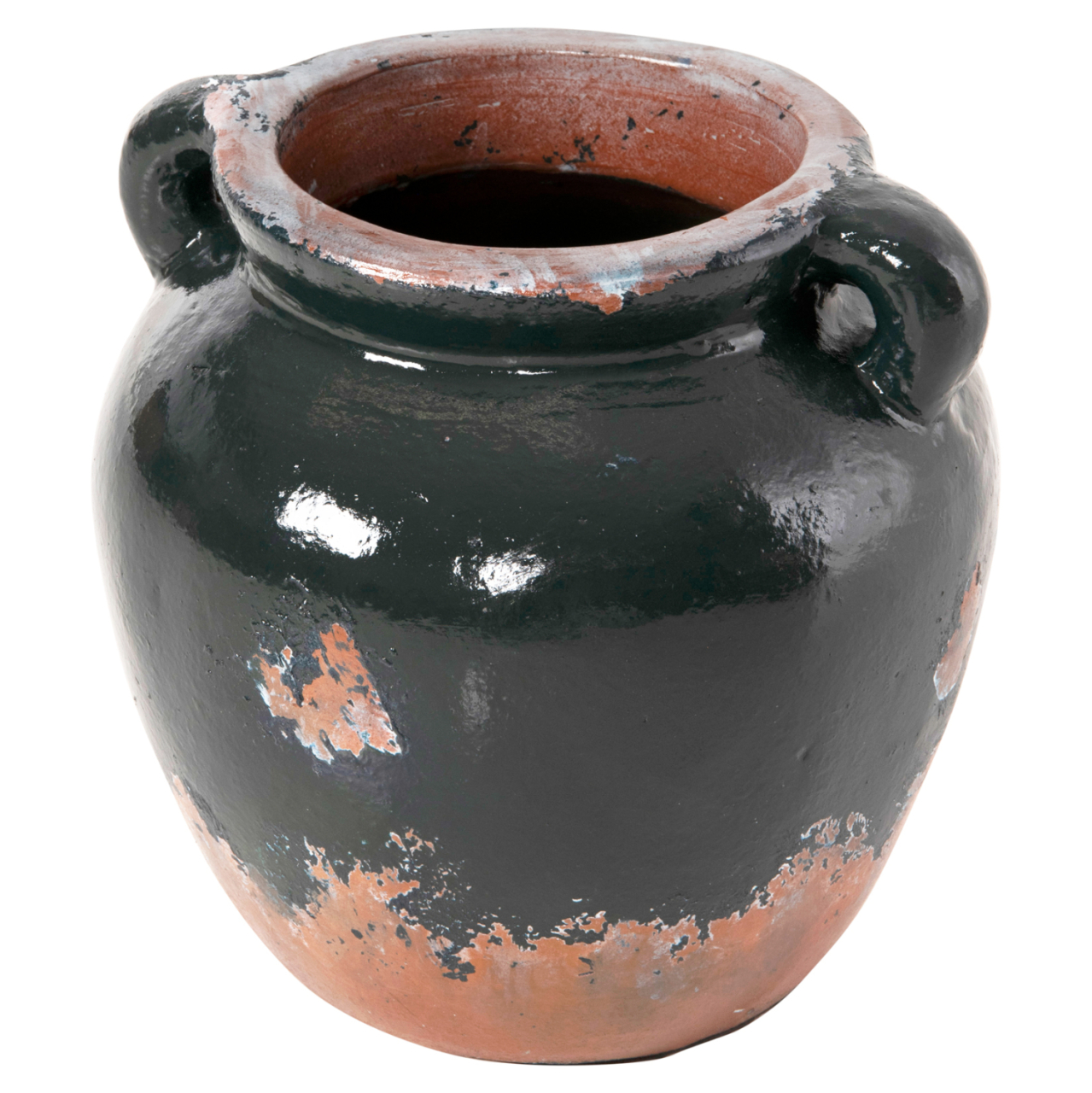 DECORATIVE VASE HM4380 TERRACOTTA IN ANTIQUE GREEN COLORING Φ26Χ26Hcm. [5]