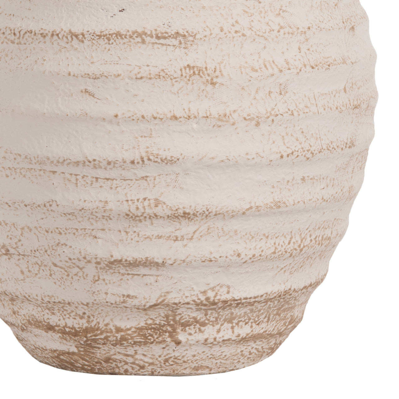 DECORATIVE VASE PYDNA HM7940 TERRACOTTA IN ANTIQUE WHITE-BEIGE COLORING Φ20x25Hcm. [6]