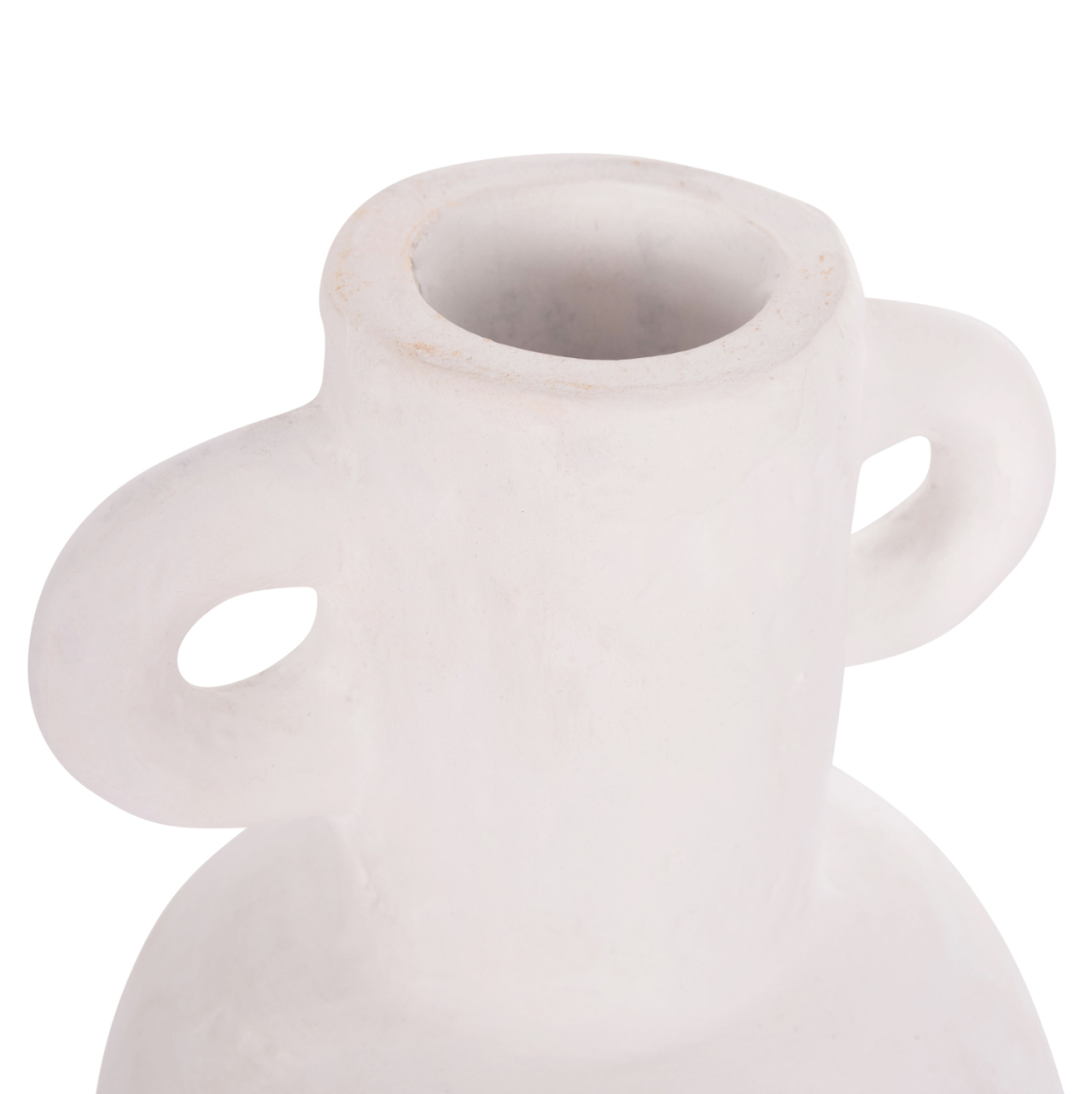 DECORATIVE VASE SERIES CLAYVON HM4406 TERRACOTTA IN WHITE COLOR Φ14x20Hcm. [7]
