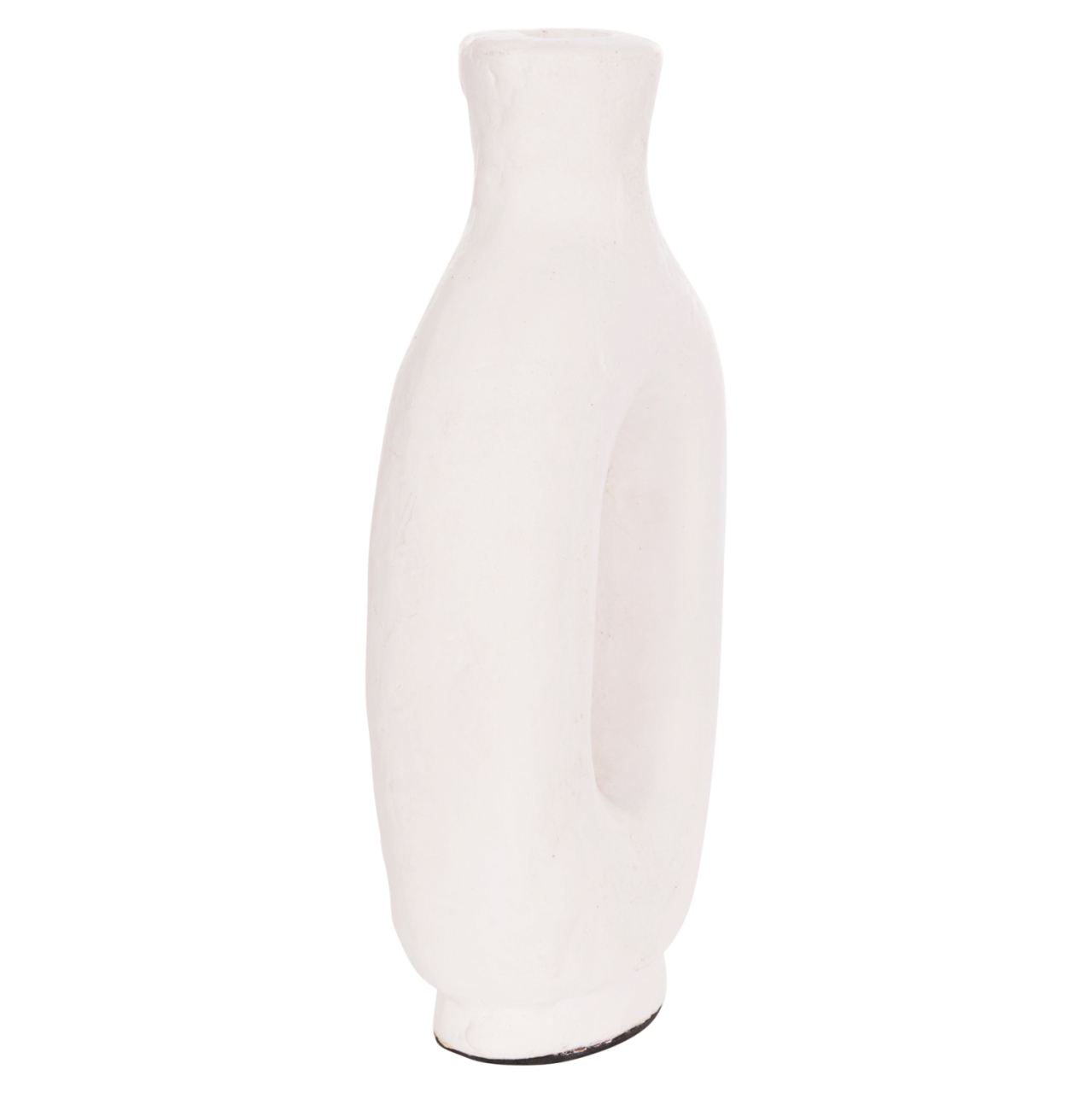DECORATIVE VASE SERIES CLAYVON HM4409 TERRACOTTA IN WHITE COLOR 10x5x21Hcm. [4]