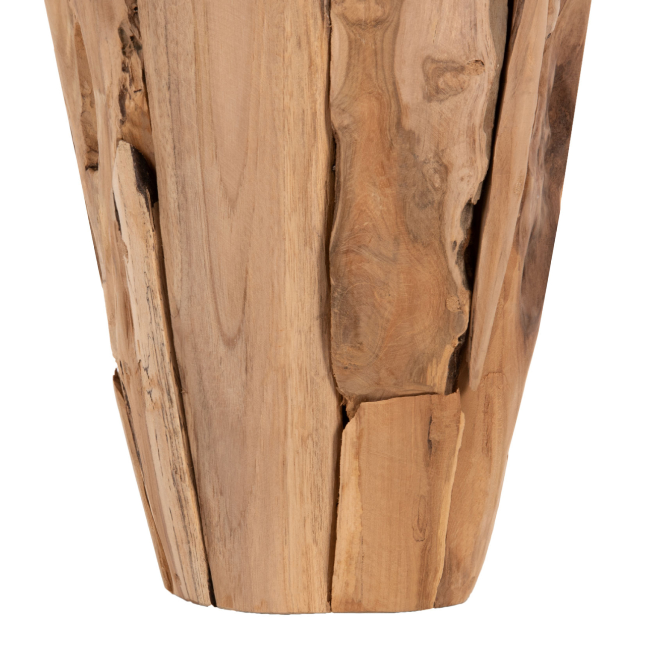 DECORATIVE VASE ZENIA HM7918 RECYCLED PIECES OF TEAK WOOD IN NATURAL COLOR Φ20x40Hcm. [6]