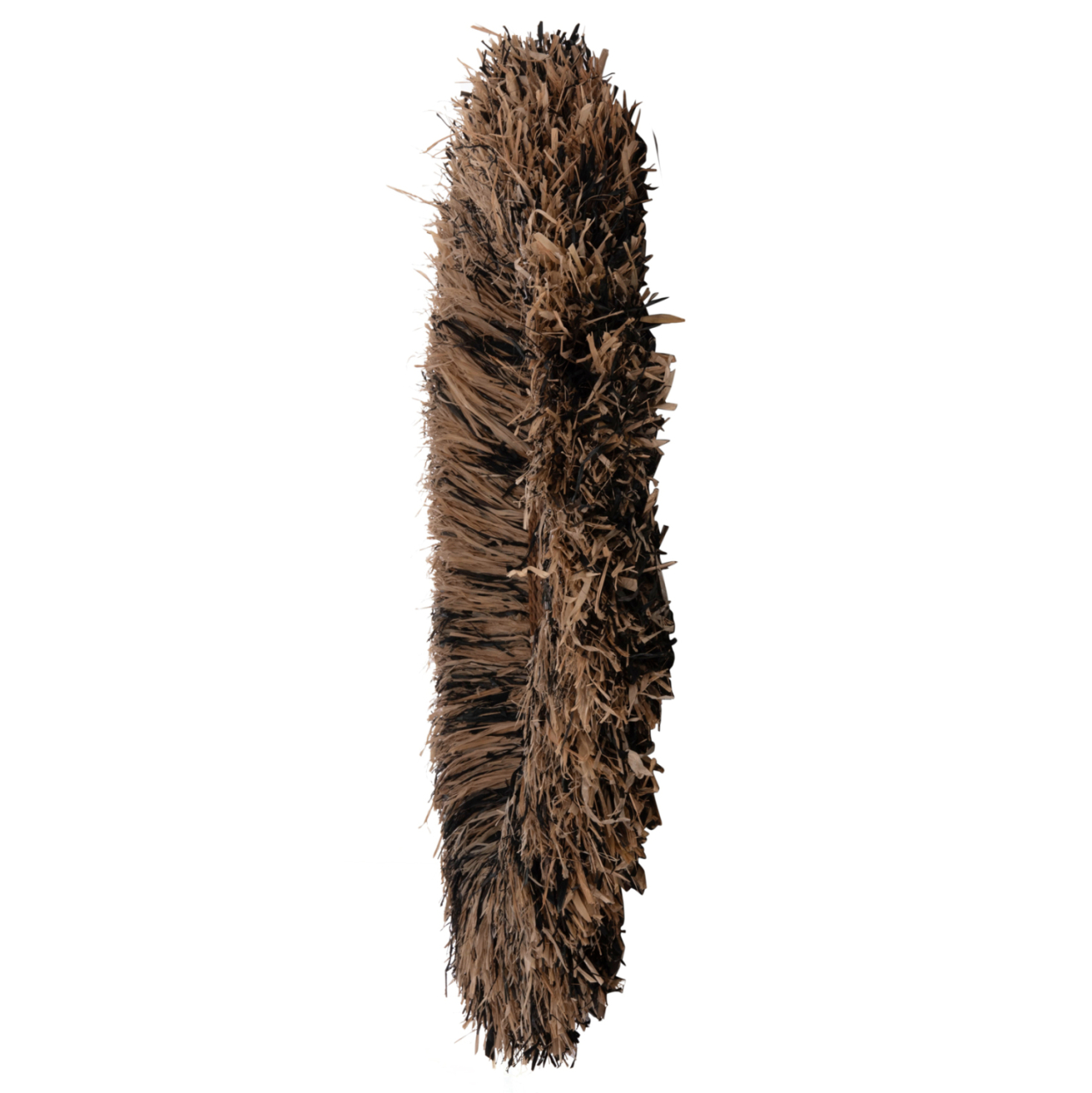 DECORATIVE WALL MIRROR GRESSO HM4712 BANANA FIBERS IN NATURAL-BLACK 90x100Hcm. [9]