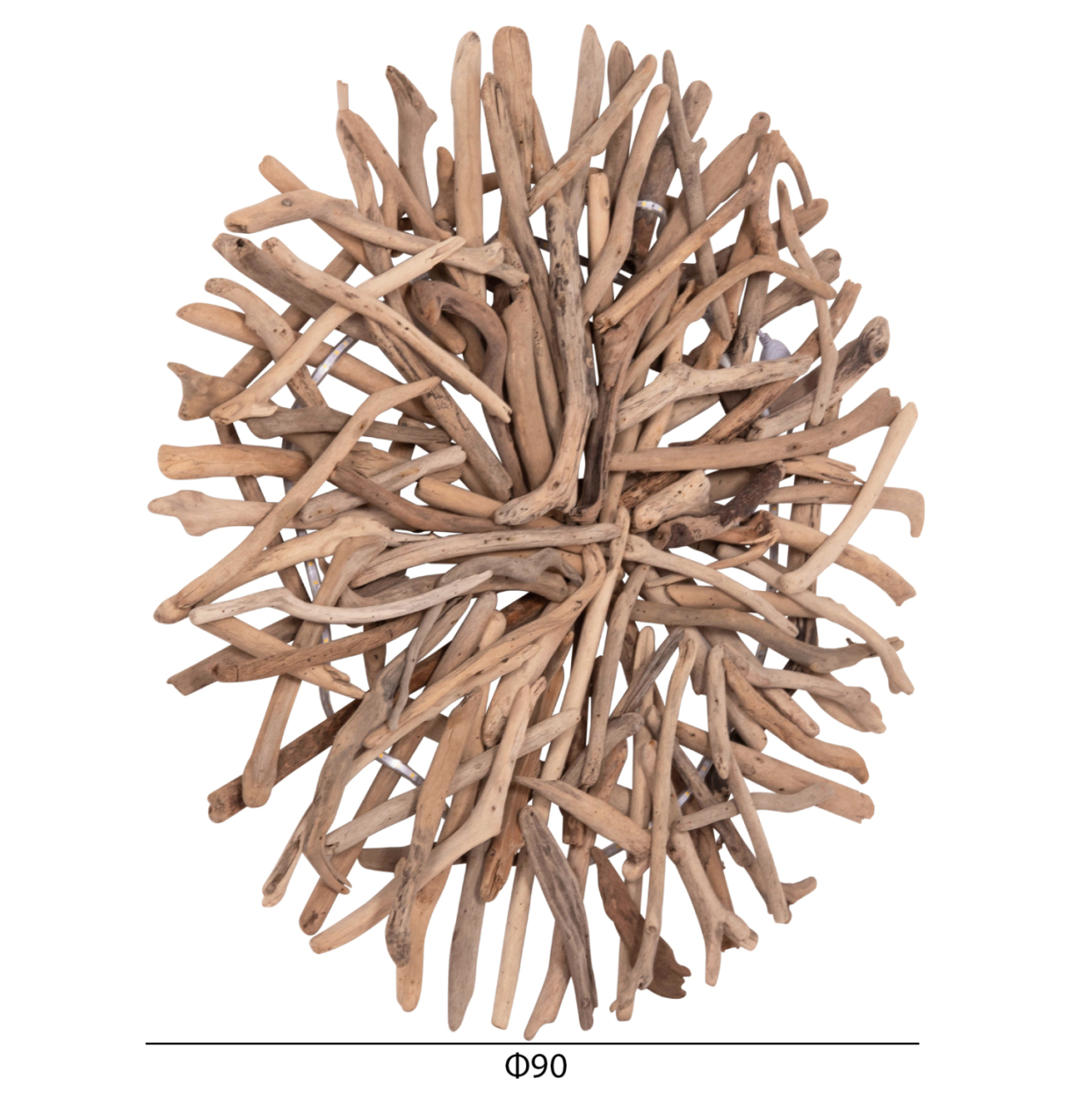 DECORATIVE WALL SCONCE DREAMER HM4422 DRIFTWOOD WITH LED STRIP Φ90x7(thickness)cm. [2]