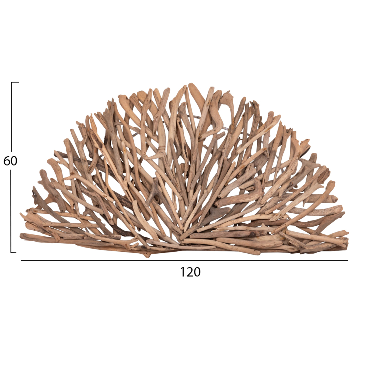 DECORATIVE WALL SCONCE DREAMER2 HM4428 DRIFTWOOD WITH LED STRIP 120x60x7(thickness)cm. [2]