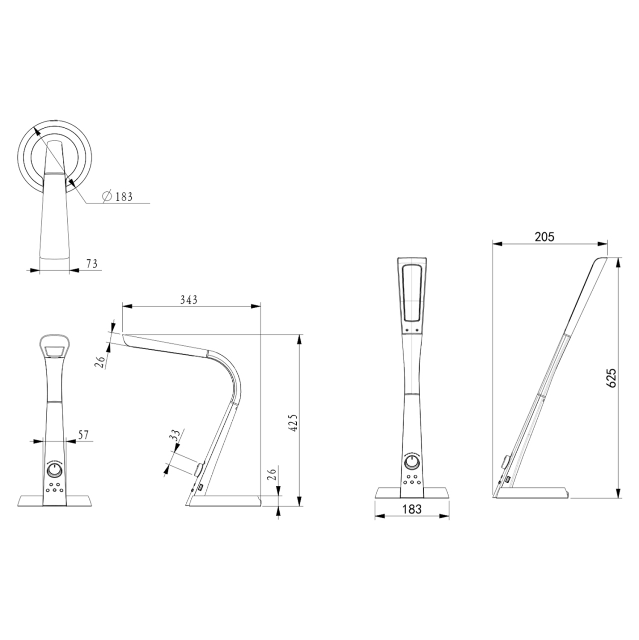 DESK LAMP LED BLAIN PRO HM4451.08 SILVER COLOR 34,3x18,3x42,5Hcm. [2]
