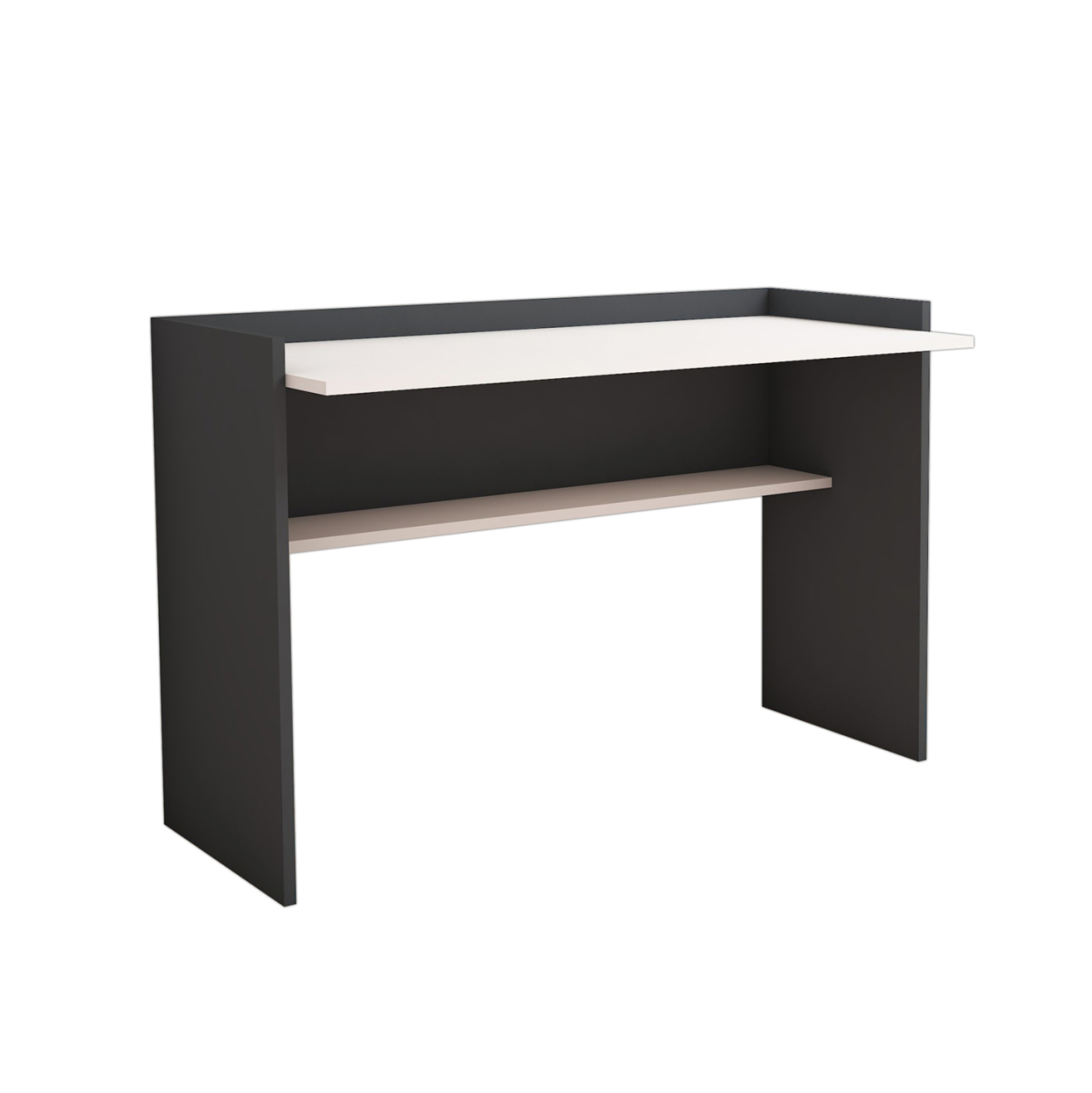 DESK MELAMINE GREY-WHITE 118x58x80Hcm.HM9227.13 [4]