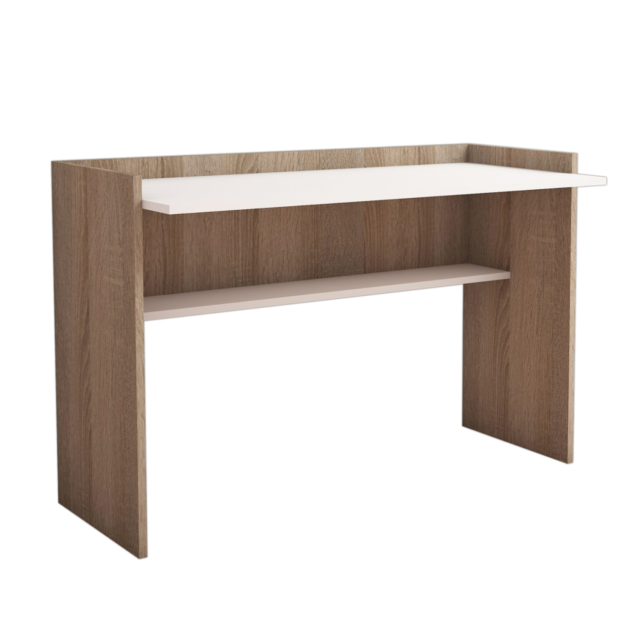 DESK MELAMINE SONOMA WHITE 118x58x80Hcm.HM9227.12 [4]