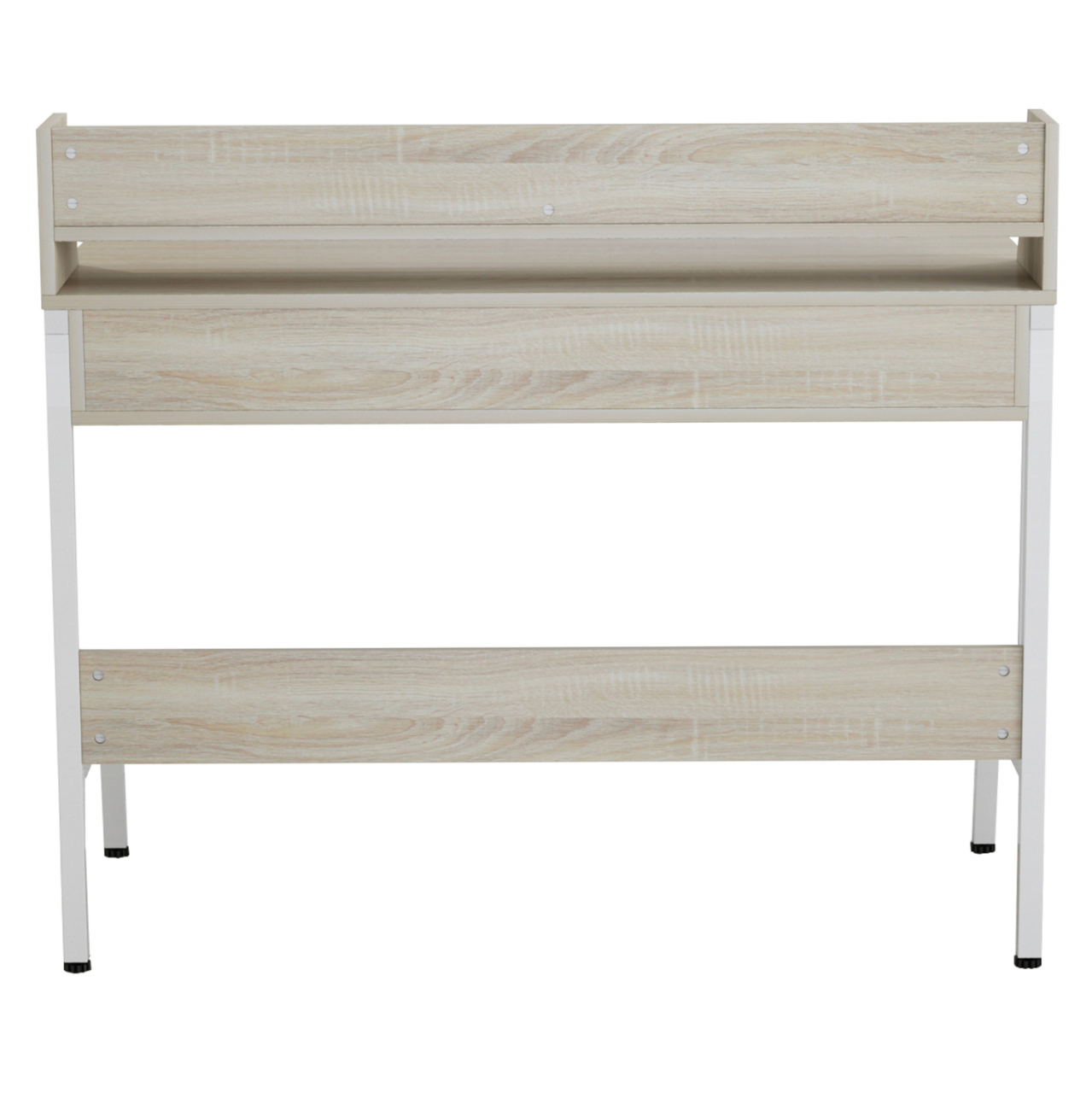 DESK OLIVIER HM2129.01 MELAMINE IN SONAMA AND WHITE-WHITE METAL FRAME 104Χ48Χ89Hcm. [5]